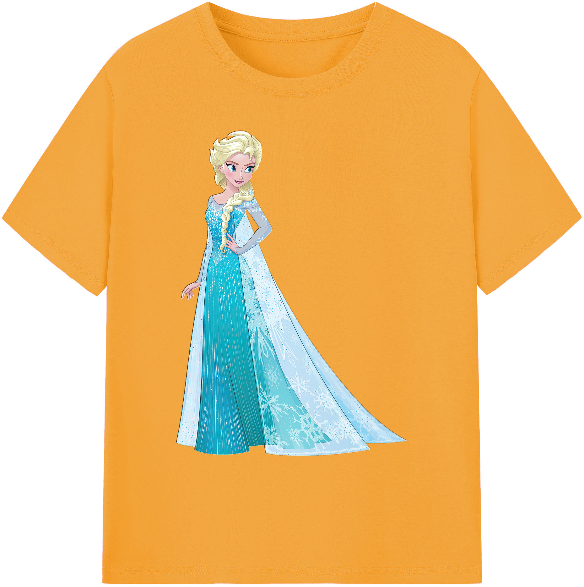 （画像用） アナと雪の女王 アンナ エルサ Frozen Anna Elsa 綿100％ メンズ半袖Tシャツ｜肌触りやわらか＆通気性