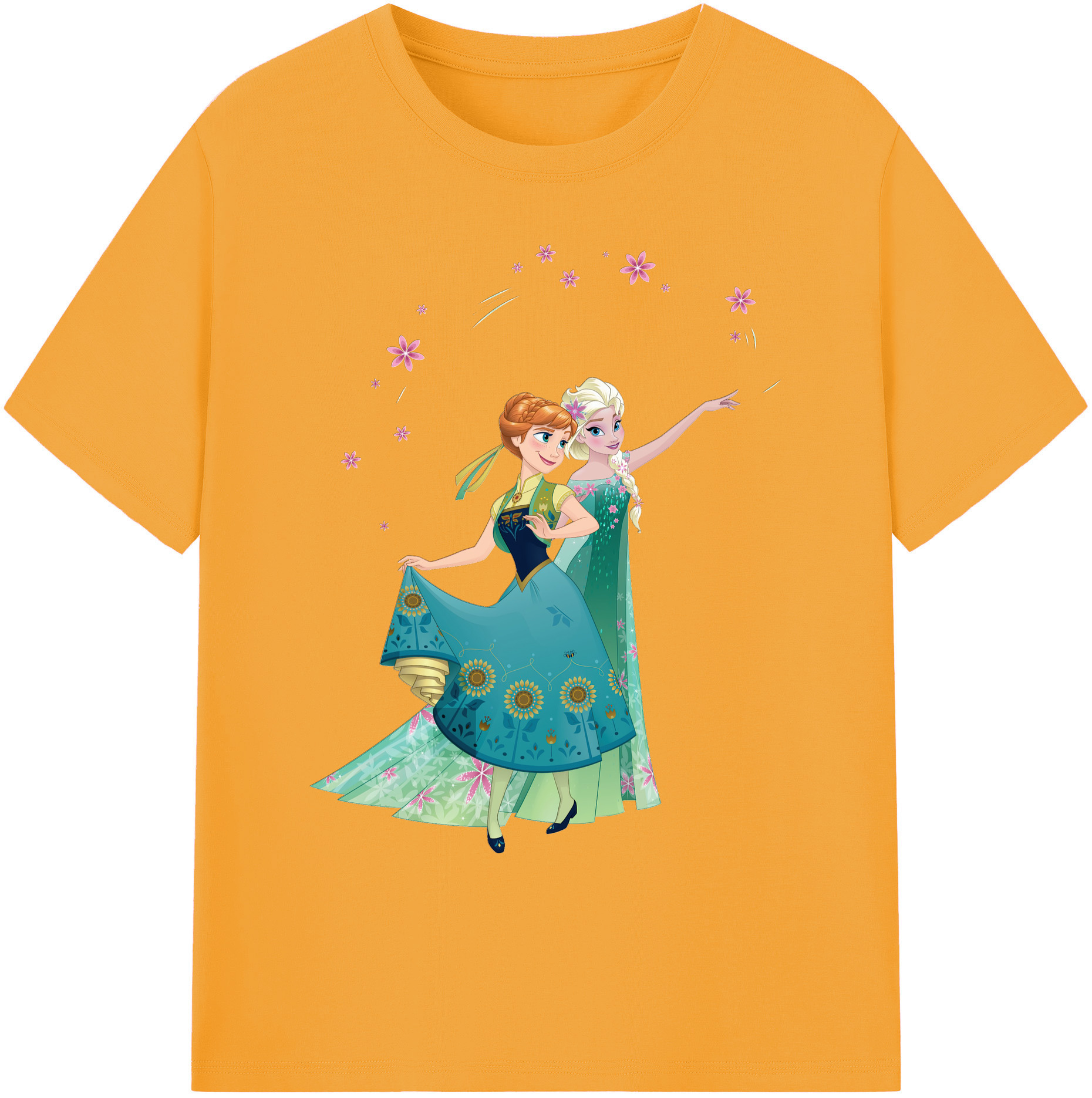 （画像用） アナと雪の女王 アンナ エルサ Frozen Anna Elsa 綿100％ メンズ半袖Tシャツ｜肌触りやわらか＆通気性