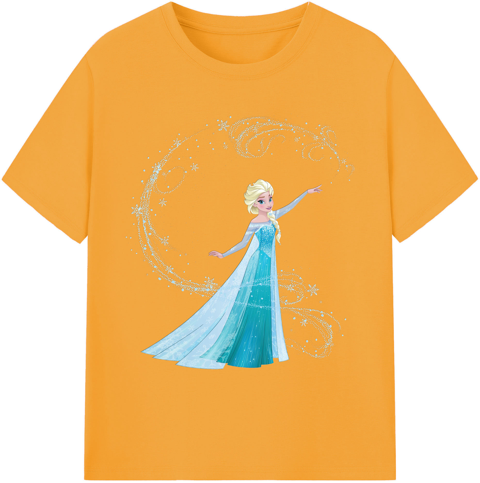 （画像用） アナと雪の女王 アンナ エルサ Frozen Anna Elsa 綿100％ メンズ半袖Tシャツ｜肌触りやわらか＆通気性