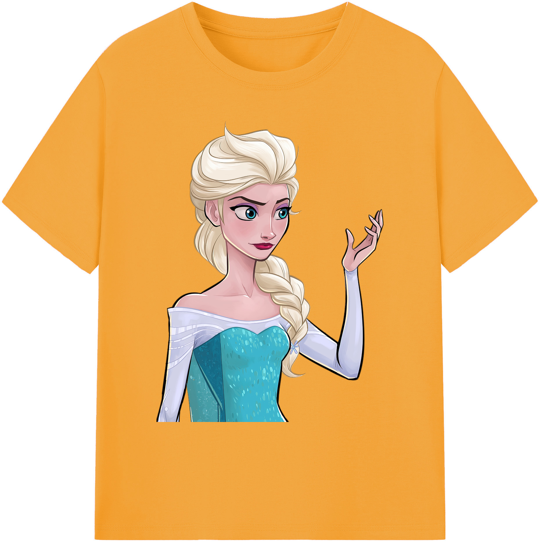 （画像用） アナと雪の女王 アンナ エルサ Frozen Anna Elsa 綿100％ メンズ半袖Tシャツ｜肌触りやわらか＆通気性