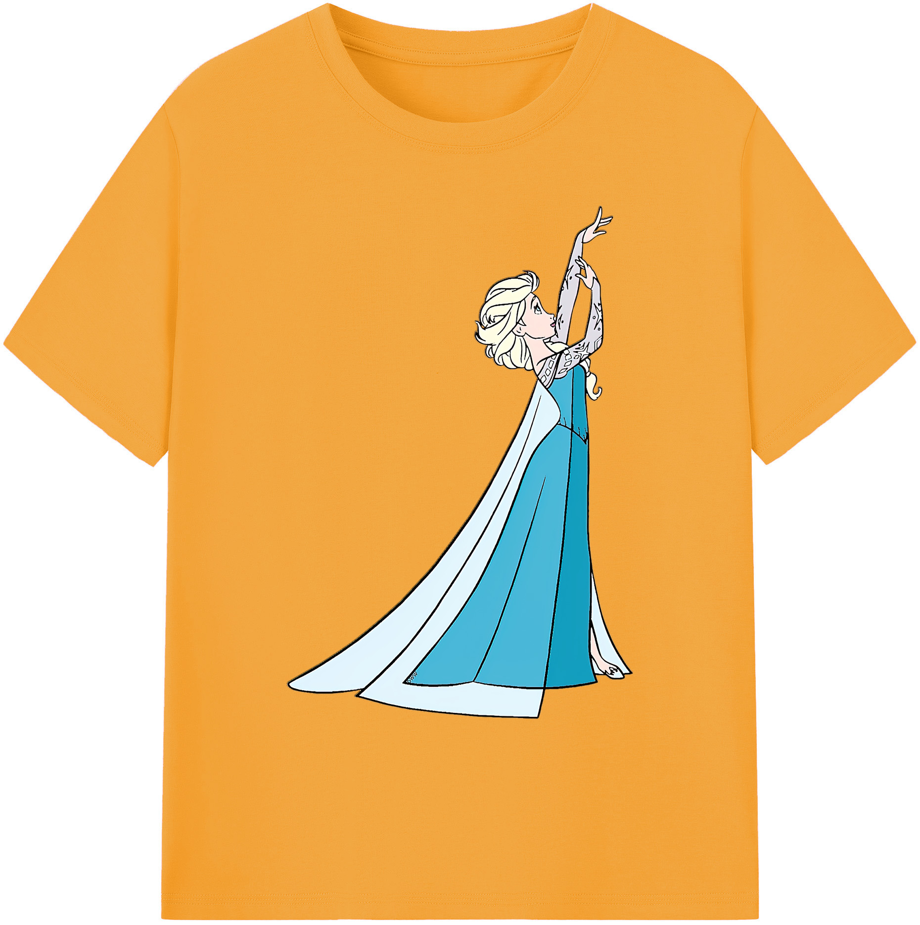 （画像用） アナと雪の女王 アンナ エルサ Frozen Anna Elsa 綿100％ メンズ半袖Tシャツ｜肌触りやわらか＆通気性