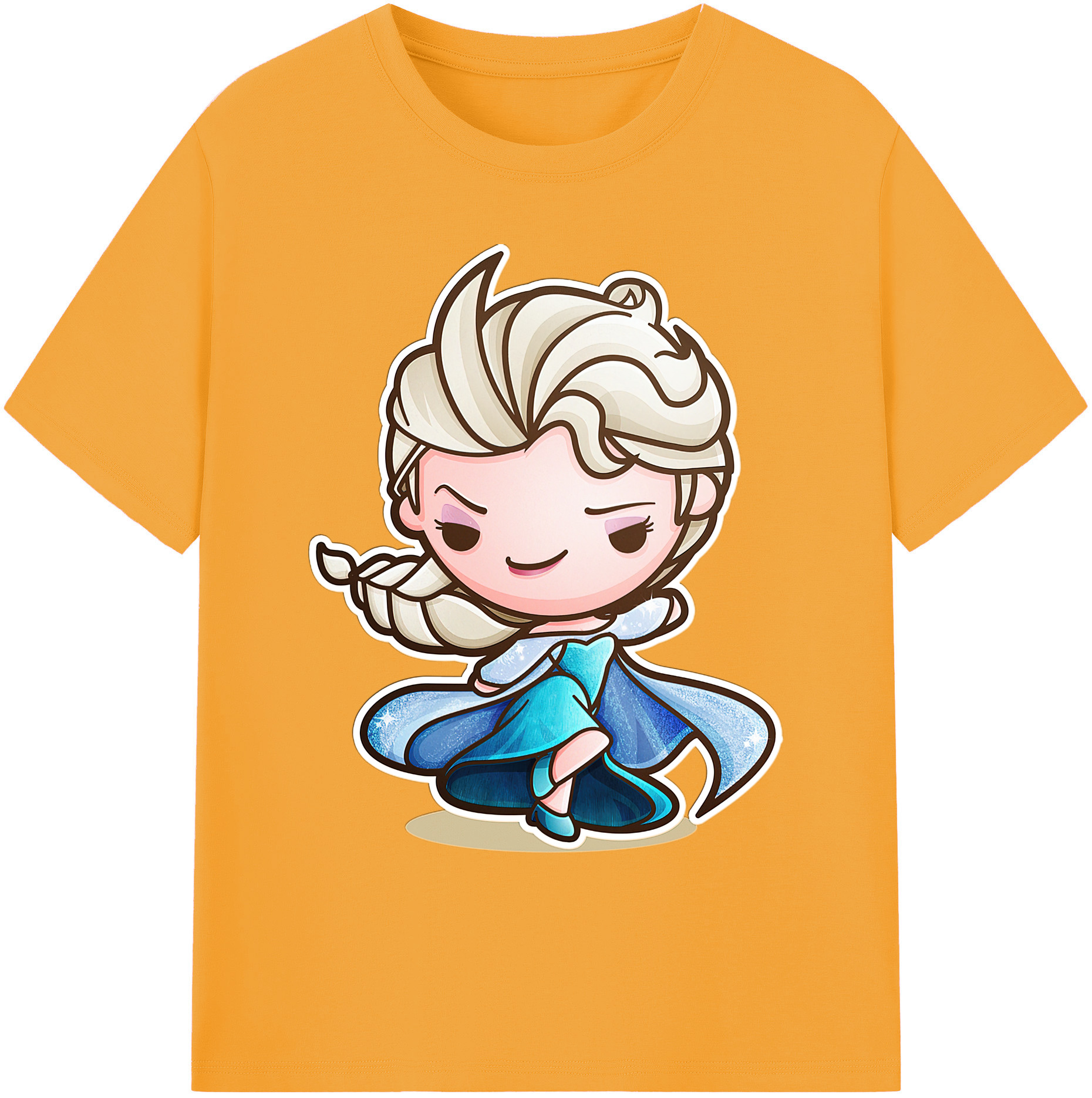 （画像用） アナと雪の女王 アンナ エルサ Frozen Anna Elsa 綿100％ メンズ半袖Tシャツ｜肌触りやわらか＆通気性