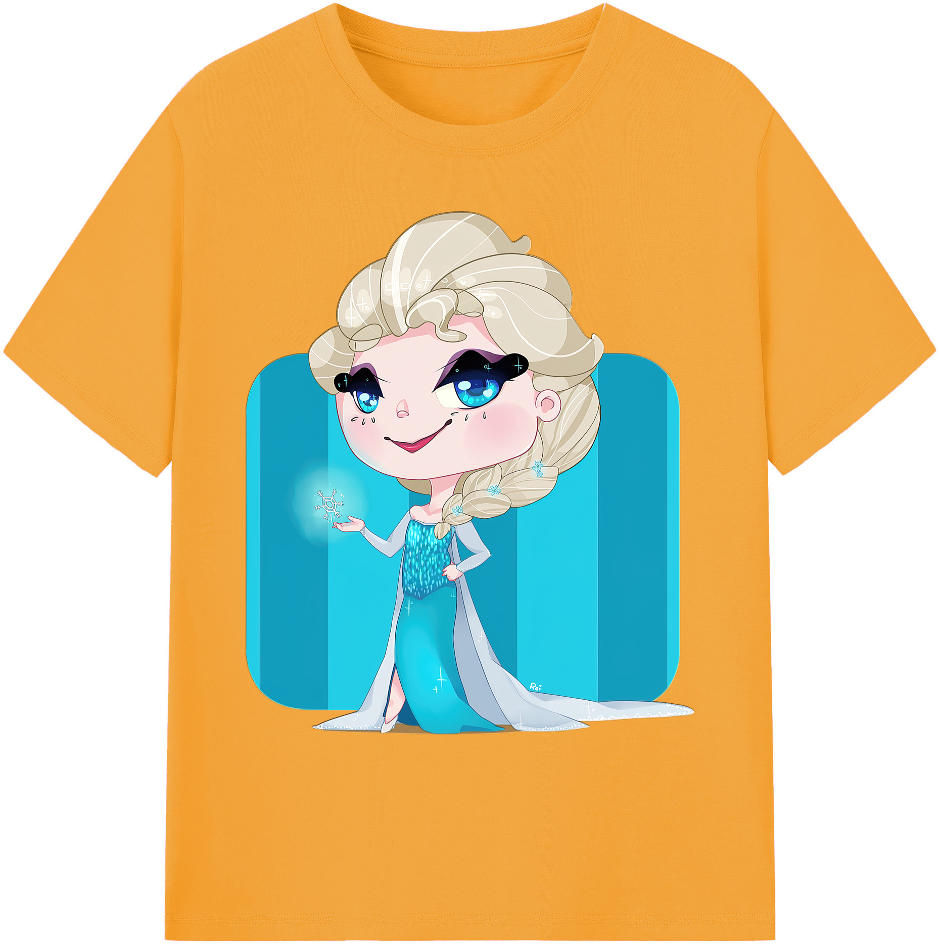（画像用） アナと雪の女王 アンナ エルサ Frozen Anna Elsa 綿100％ メンズ半袖Tシャツ｜肌触りやわらか＆通気性