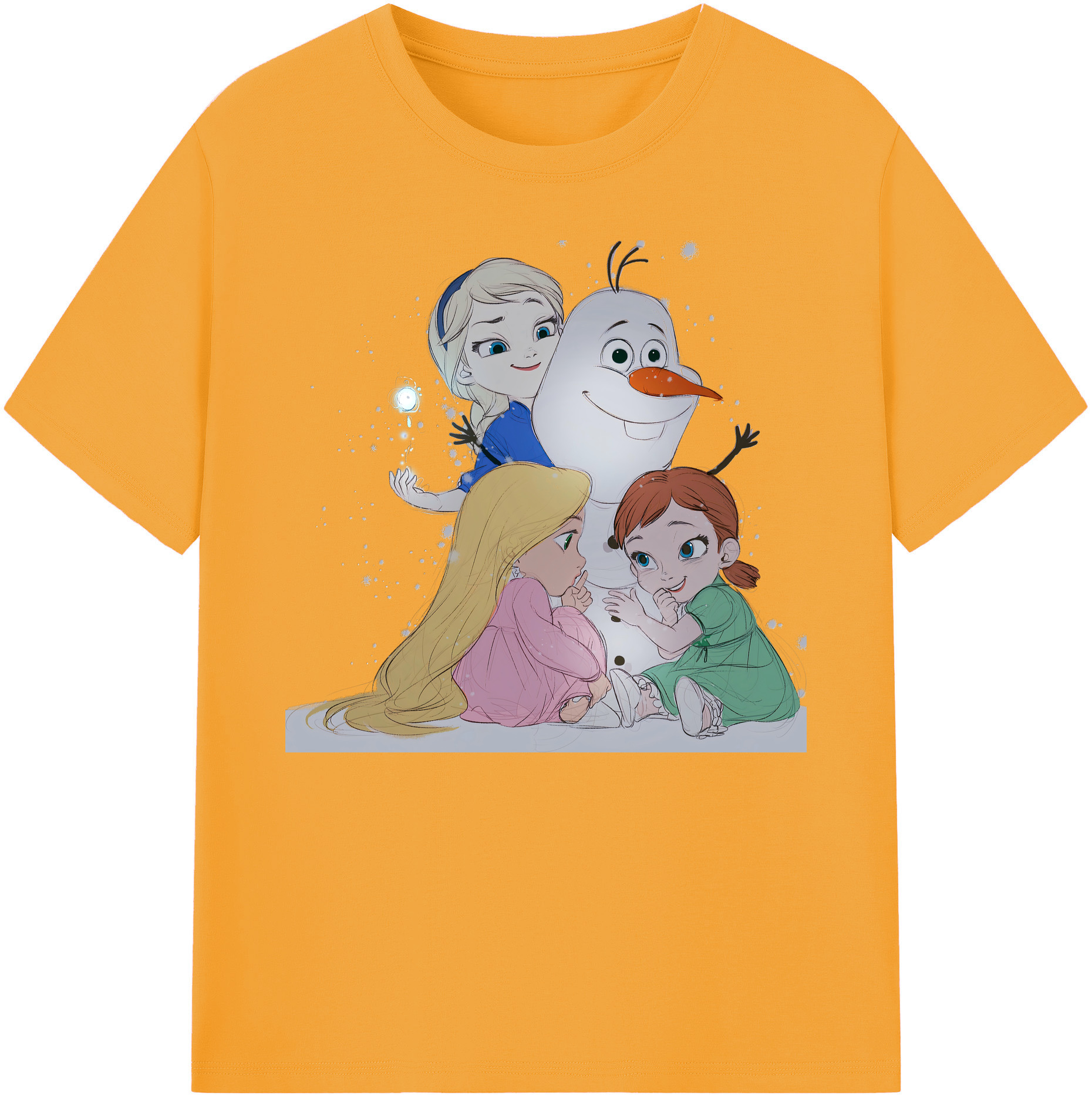 （画像用） アナと雪の女王 アンナ エルサ Frozen Anna Elsa 綿100％ メンズ半袖Tシャツ｜肌触りやわらか＆通気性