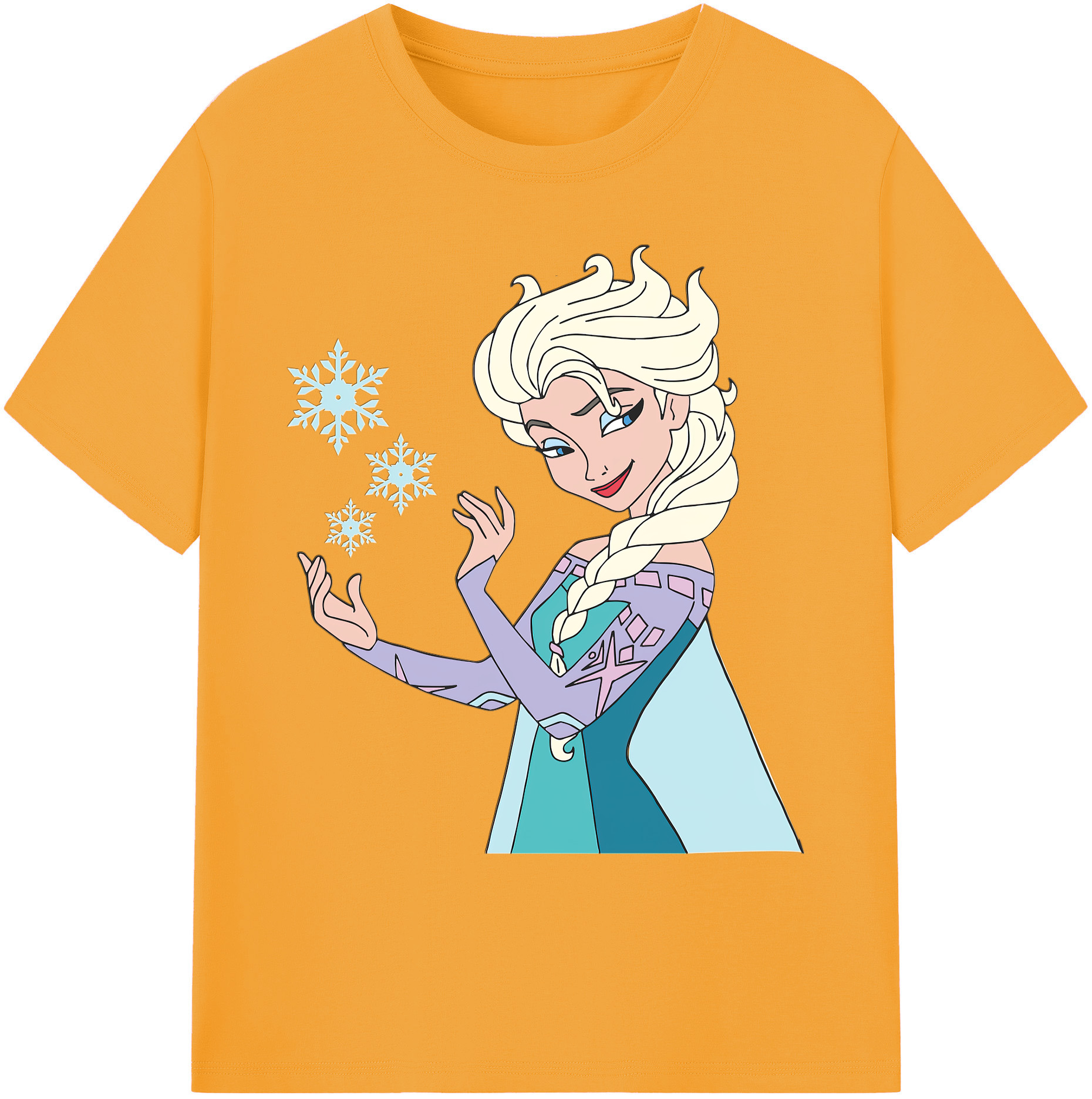 （画像用） アナと雪の女王 アンナ エルサ Frozen Anna Elsa 綿100％ メンズ半袖Tシャツ｜肌触りやわらか＆通気性
