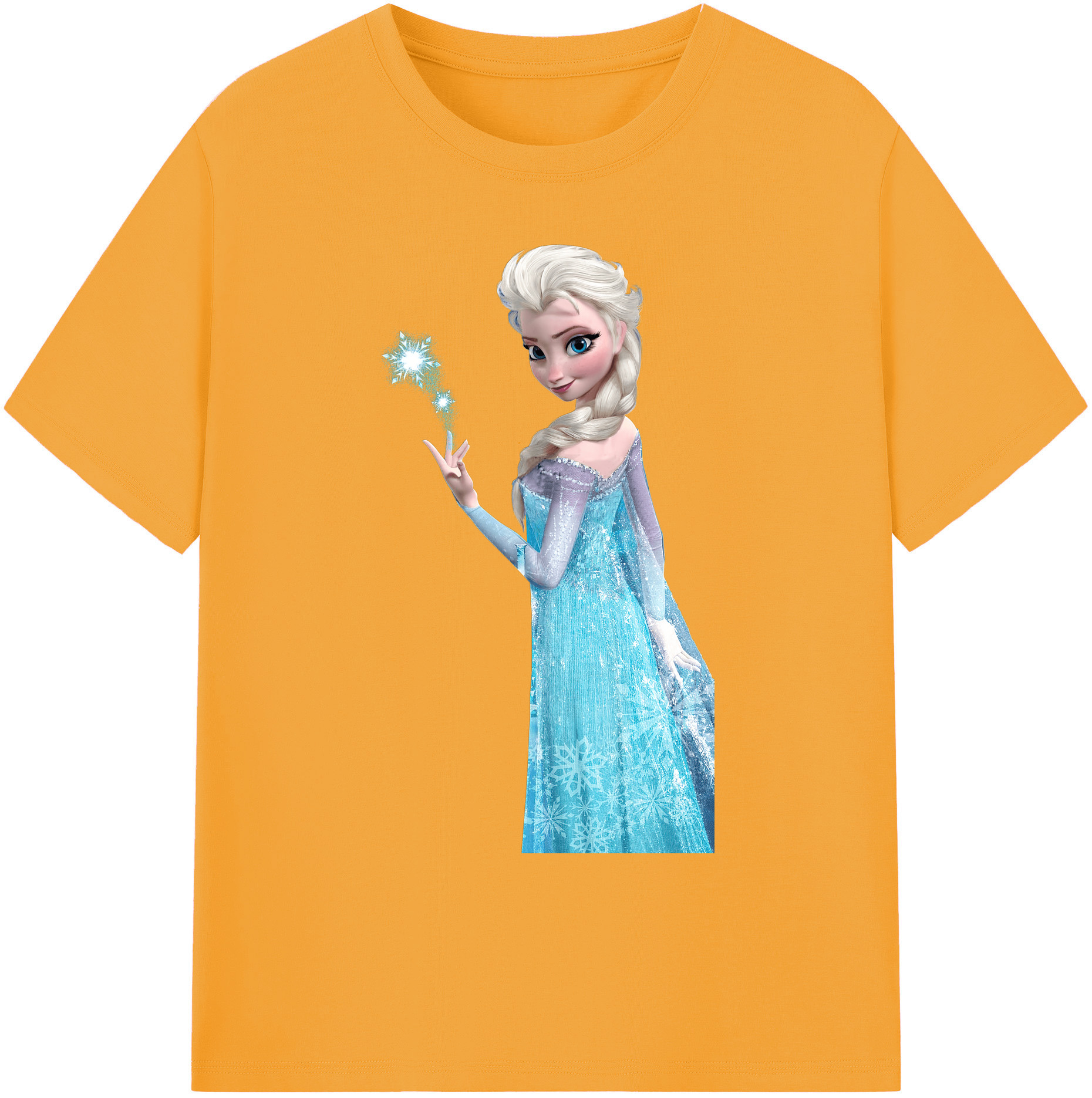 （画像用） アナと雪の女王 アンナ エルサ Frozen Anna Elsa 綿100％ メンズ半袖Tシャツ｜肌触りやわらか＆通気性