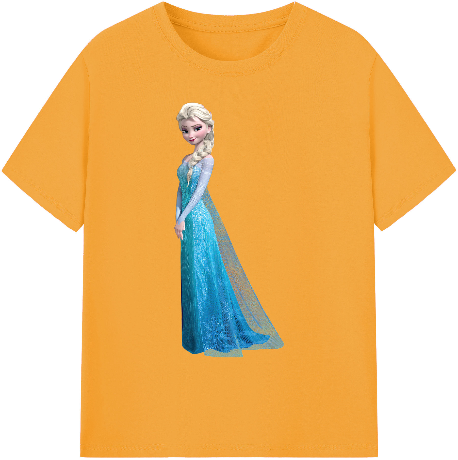 （画像用） アナと雪の女王 アンナ エルサ Frozen Anna Elsa 綿100％ メンズ半袖Tシャツ｜肌触りやわらか＆通気性