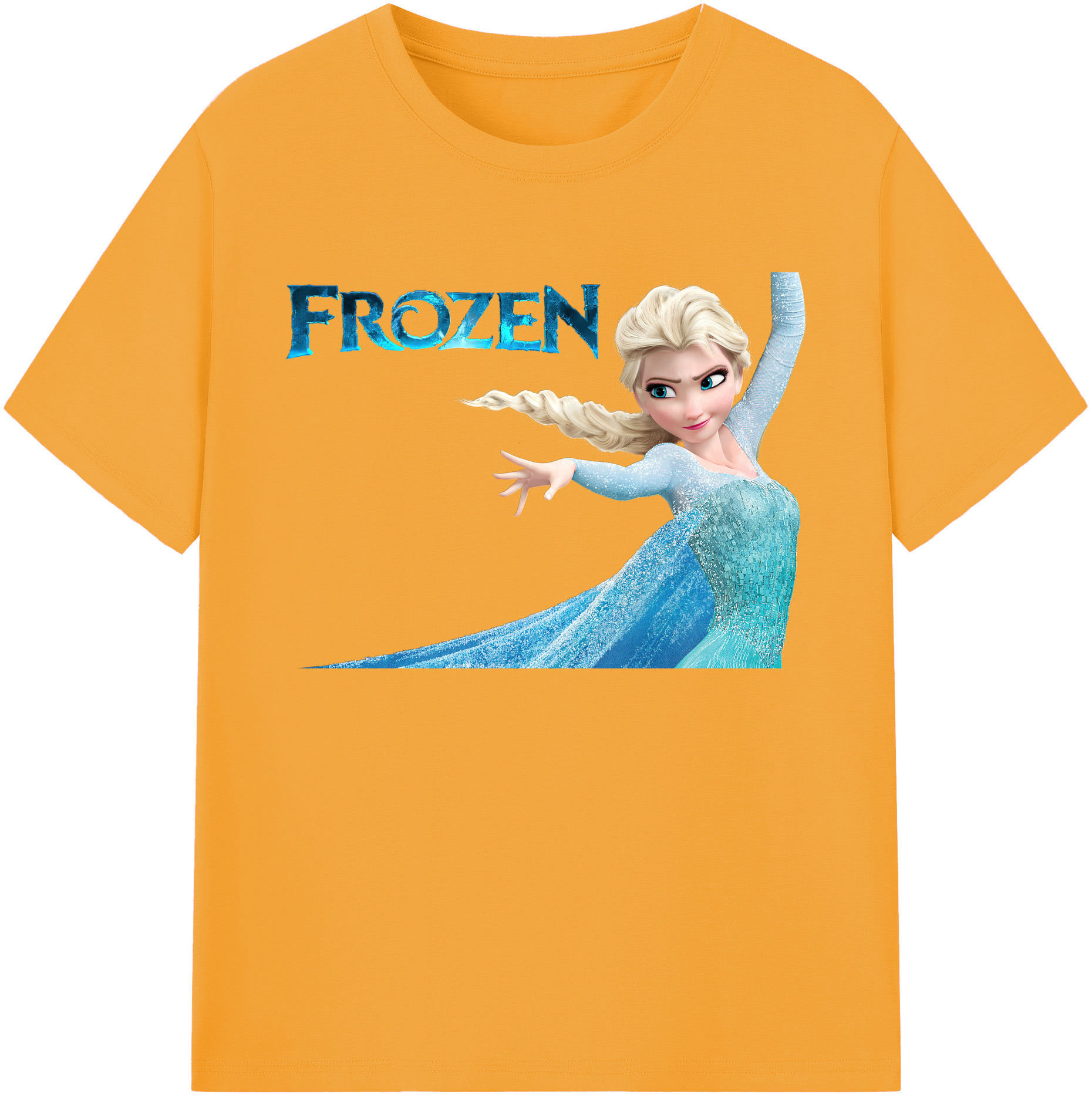 （画像用） アナと雪の女王 アンナ エルサ Frozen Anna Elsa 綿100％ メンズ半袖Tシャツ｜肌触りやわらか＆通気性