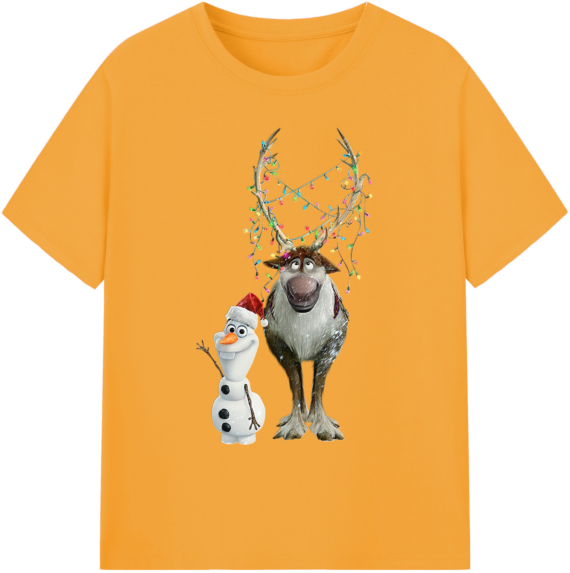 （画像用） アナと雪の女王 アンナ エルサ Frozen Anna Elsa 綿100％ メンズ半袖Tシャツ｜肌触りやわらか＆通気性