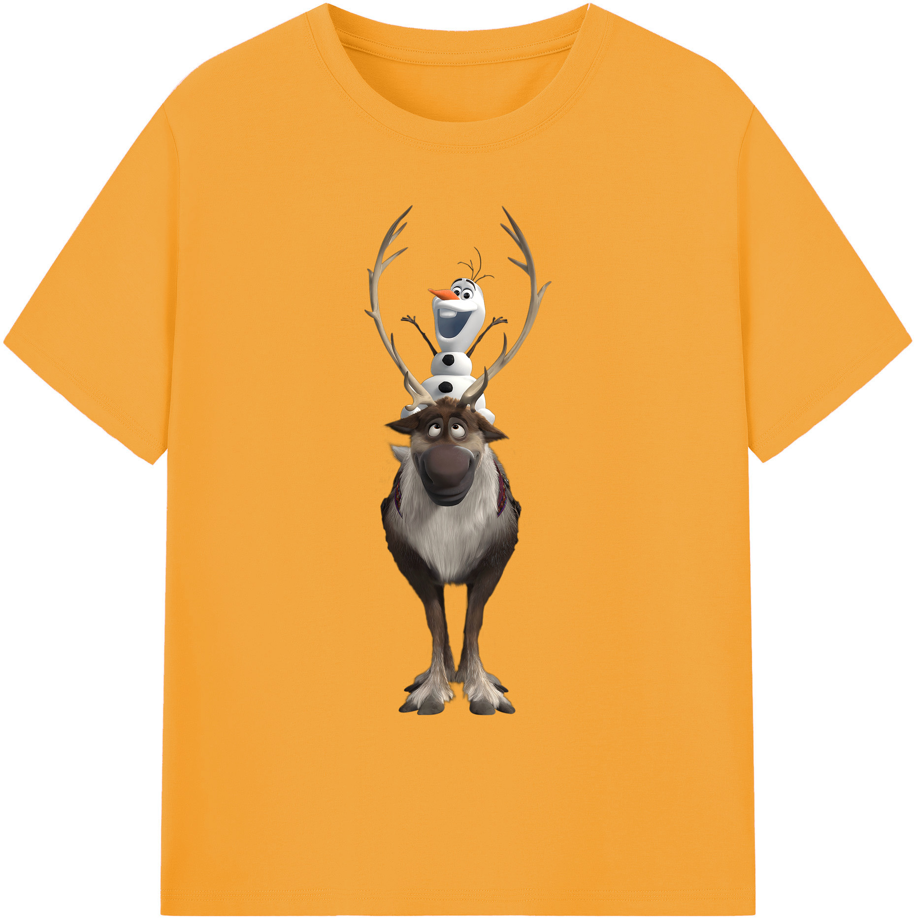 （画像用） アナと雪の女王 アンナ エルサ Frozen Anna Elsa 綿100％ メンズ半袖Tシャツ｜肌触りやわらか＆通気性