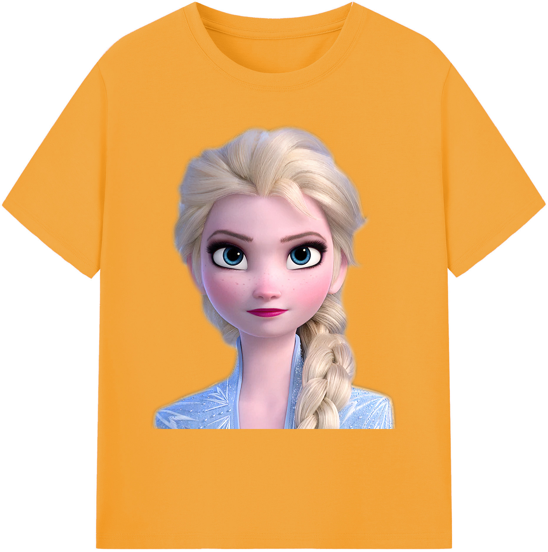 （画像用） アナと雪の女王 アンナ エルサ Frozen Anna Elsa 綿100％ メンズ半袖Tシャツ｜肌触りやわらか＆通気性