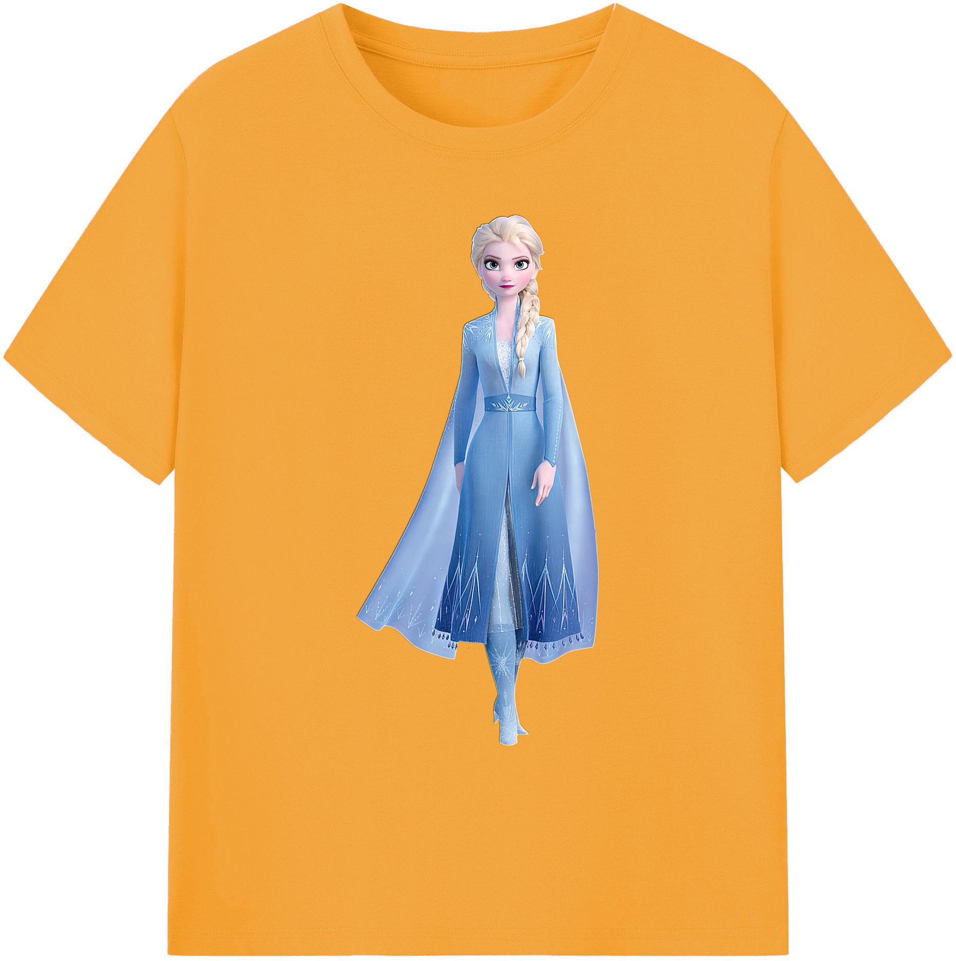 （画像用） アナと雪の女王 アンナ エルサ Frozen Anna Elsa 綿100％ メンズ半袖Tシャツ｜肌触りやわらか＆通気性