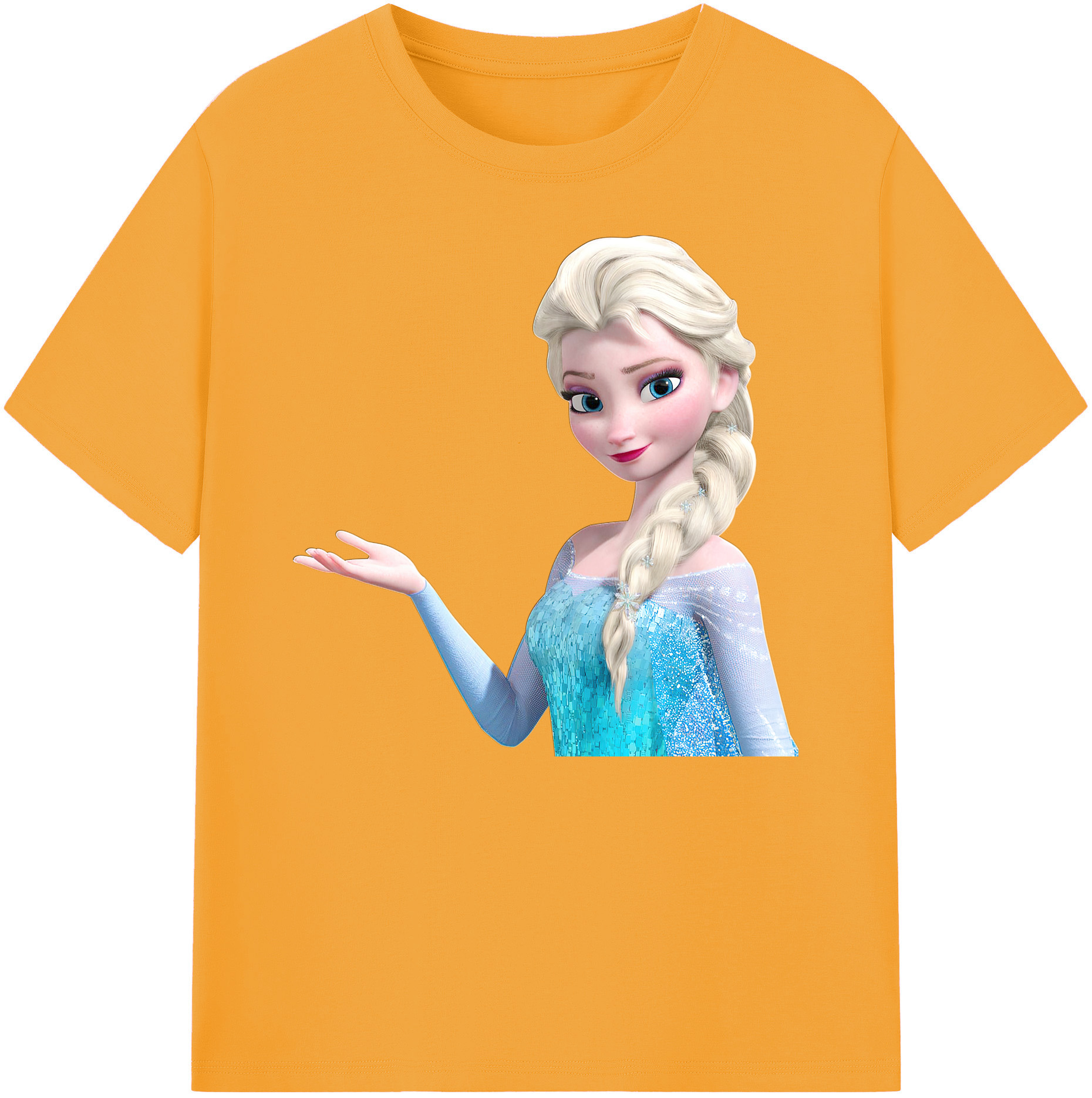 （画像用） アナと雪の女王 アンナ エルサ Frozen Anna Elsa 綿100％ メンズ半袖Tシャツ｜肌触りやわらか＆通気性