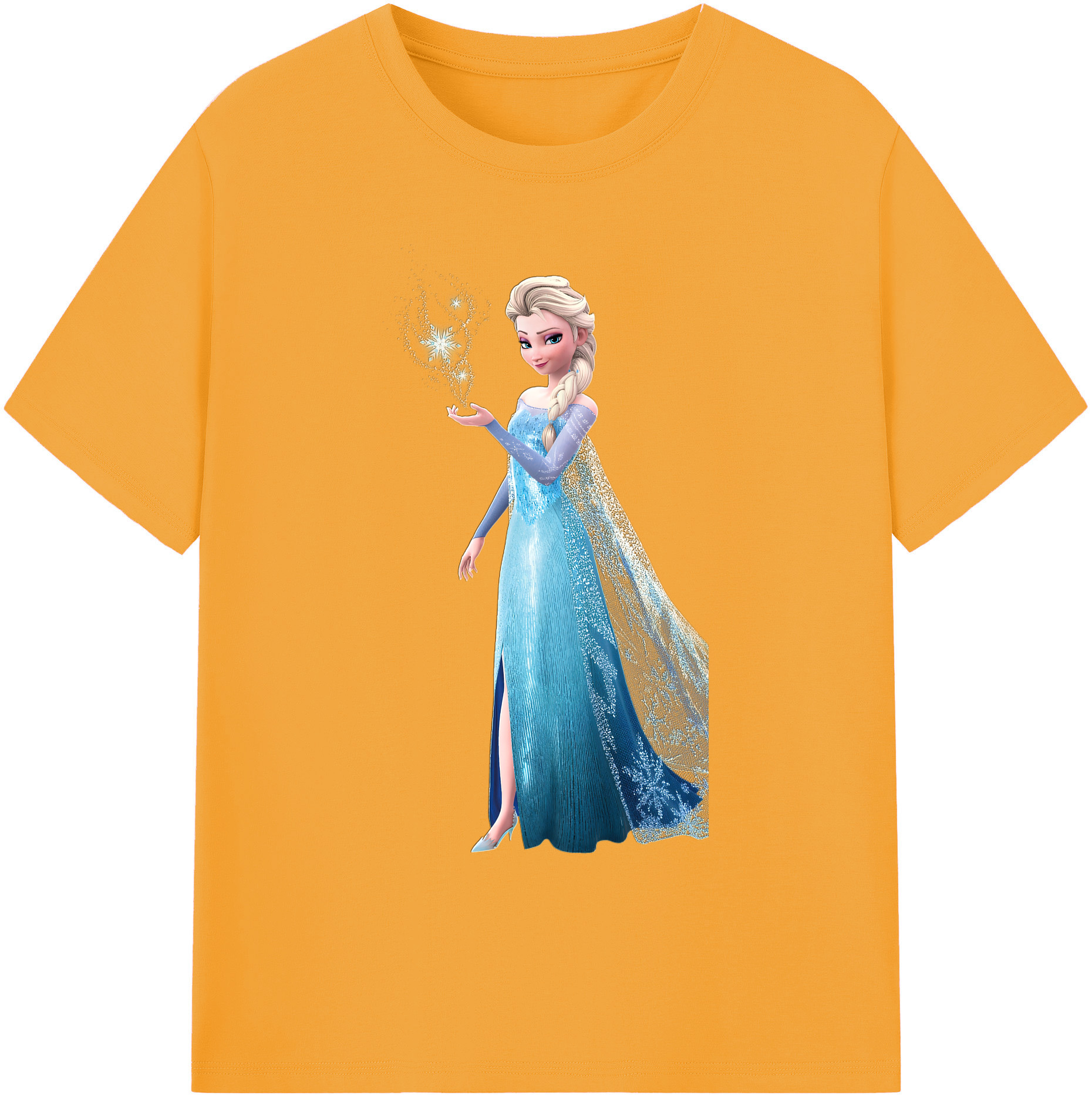 （画像用） アナと雪の女王 アンナ エルサ Frozen Anna Elsa 綿100％ メンズ半袖Tシャツ｜肌触りやわらか＆通気性