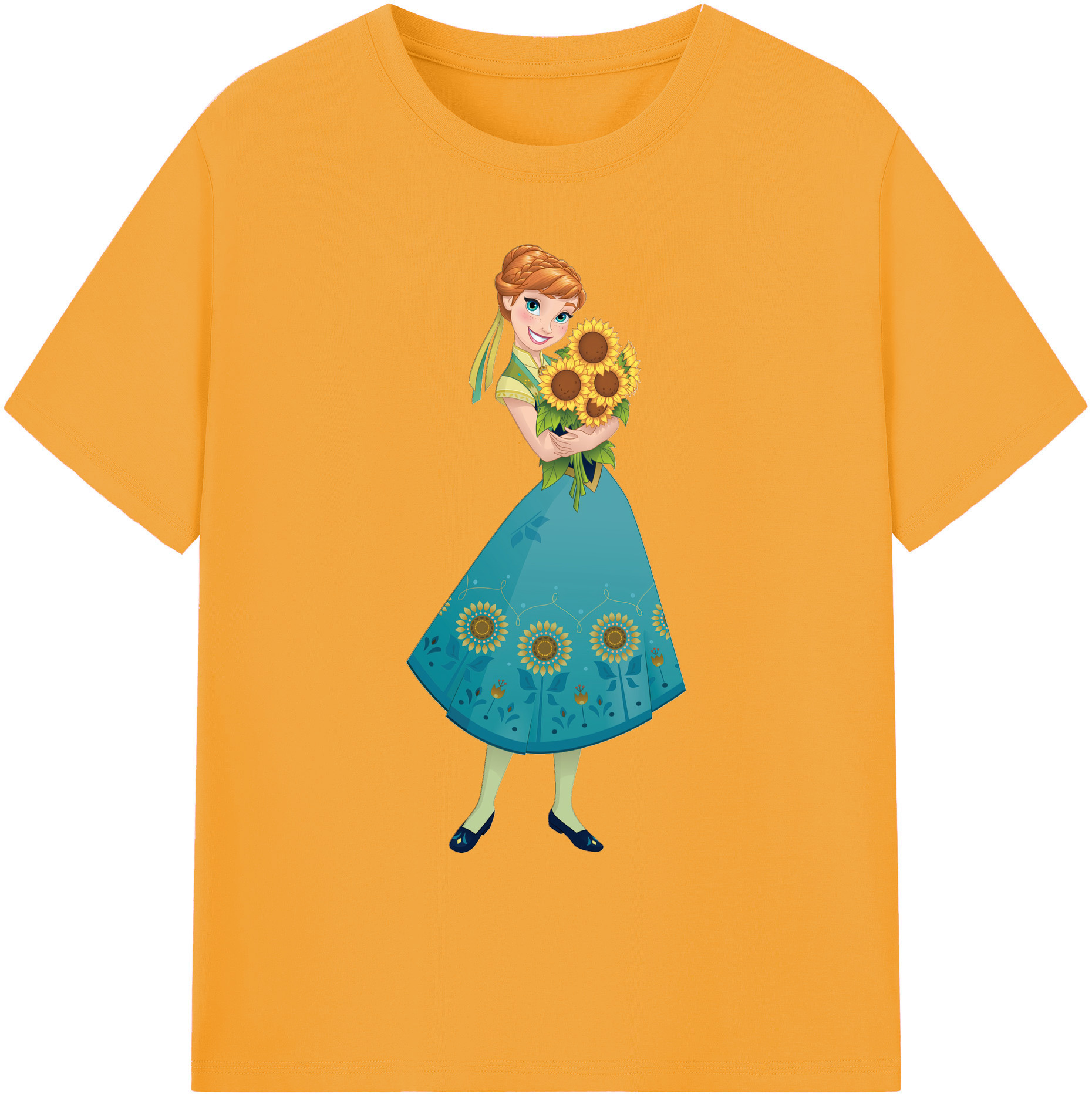 （画像用） アナと雪の女王 アンナ エルサ Frozen Anna Elsa 綿100％ メンズ半袖Tシャツ｜肌触りやわらか＆通気性