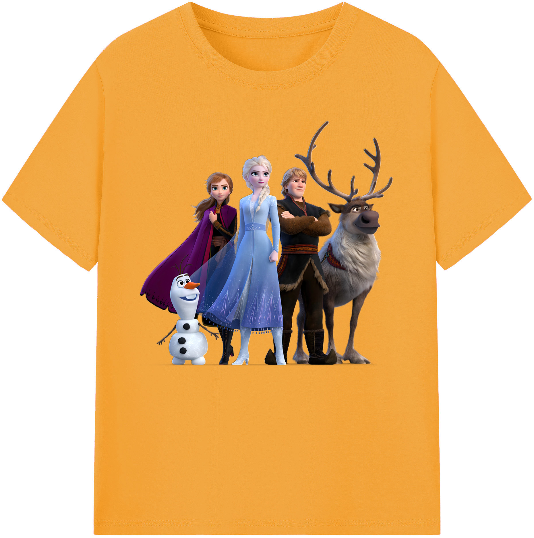 （画像用） アナと雪の女王 アンナ エルサ Frozen Anna Elsa 綿100％ メンズ半袖Tシャツ｜肌触りやわらか＆通気性