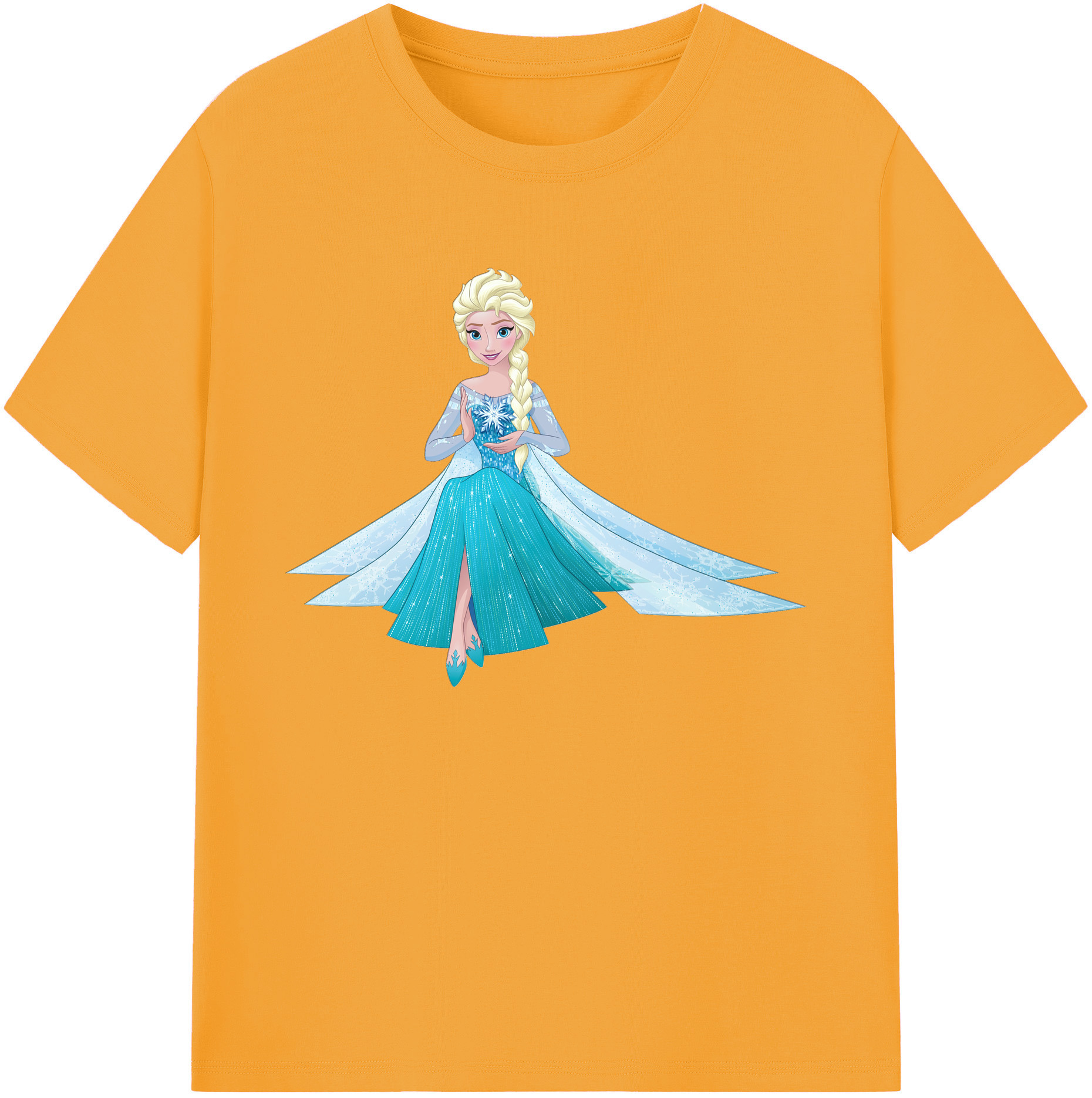 （画像用） アナと雪の女王 アンナ エルサ Frozen Anna Elsa 綿100％ メンズ半袖Tシャツ｜肌触りやわらか＆通気性