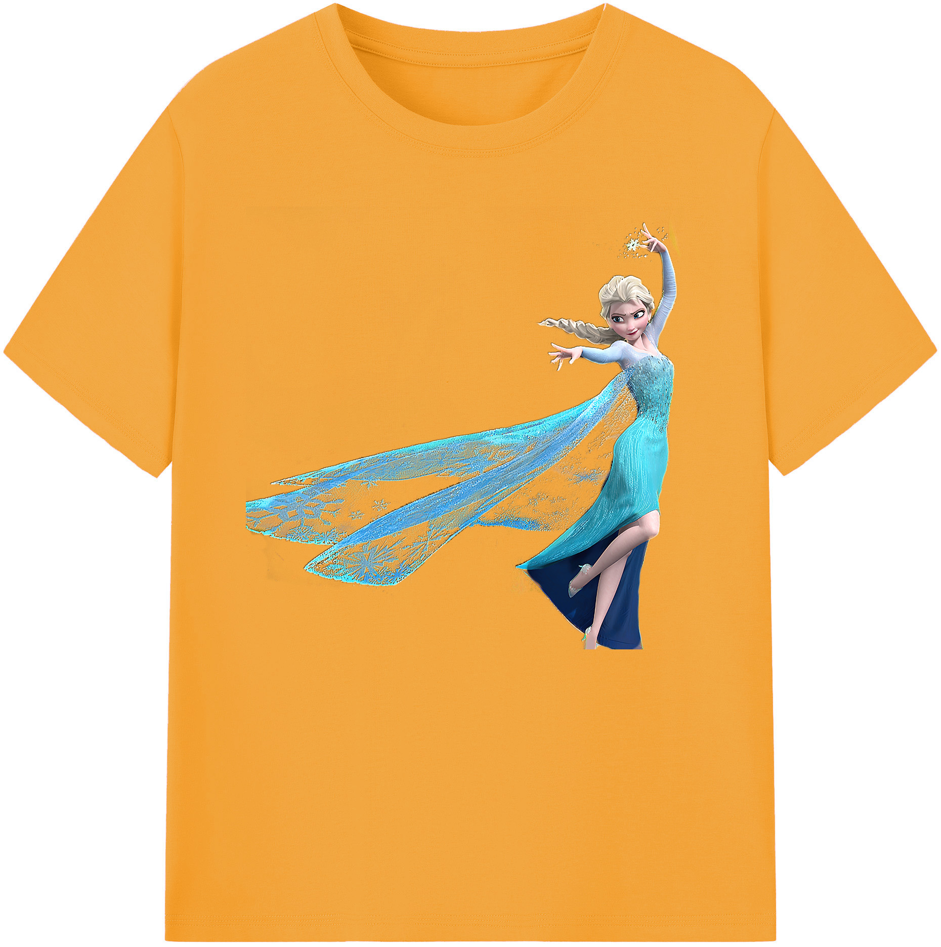 （画像用） アナと雪の女王 アンナ エルサ Frozen Anna Elsa 綿100％ メンズ半袖Tシャツ｜肌触りやわらか＆通気性