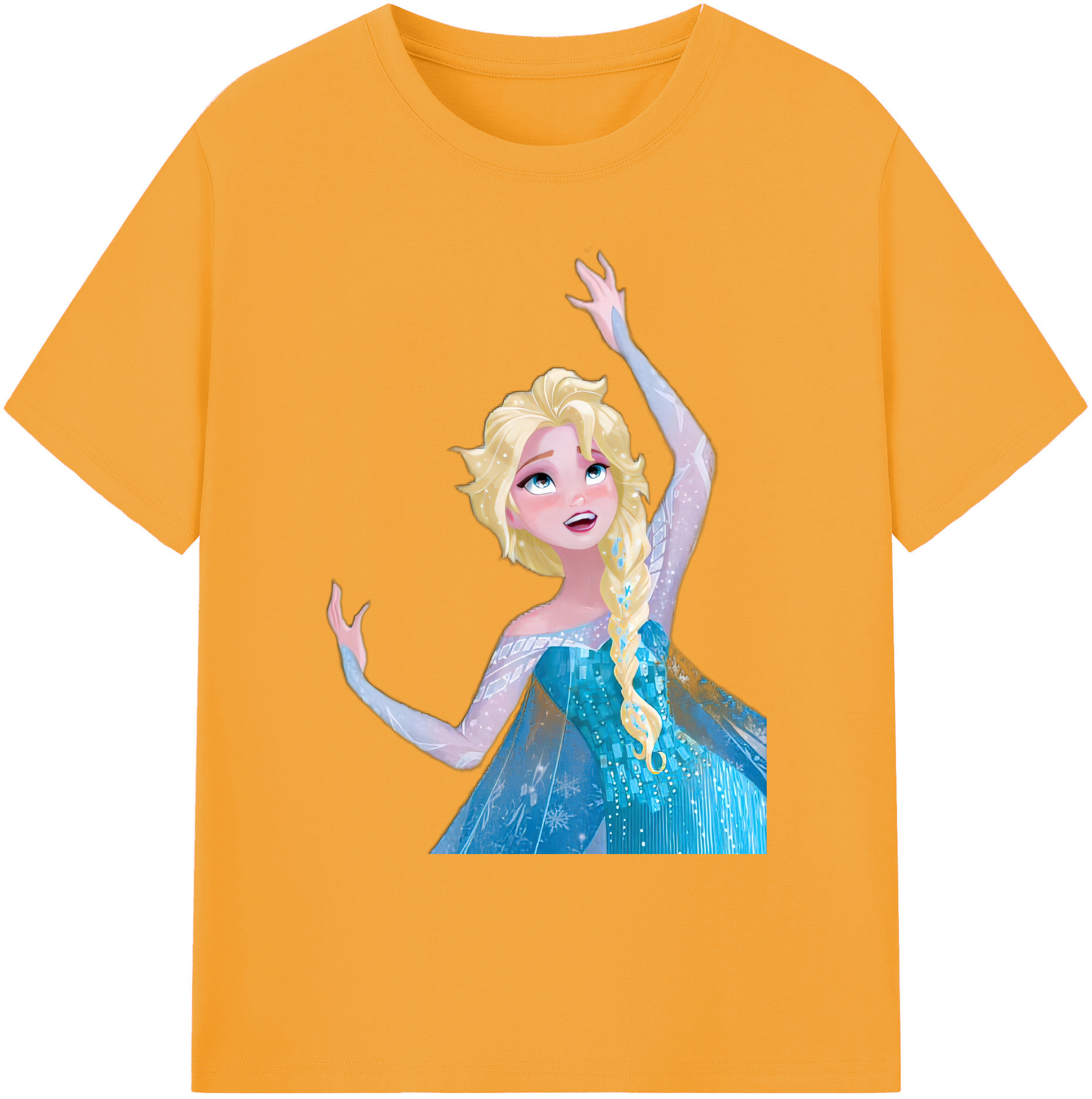 （画像用） アナと雪の女王 アンナ エルサ Frozen Anna Elsa 綿100％ メンズ半袖Tシャツ｜肌触りやわらか＆通気性