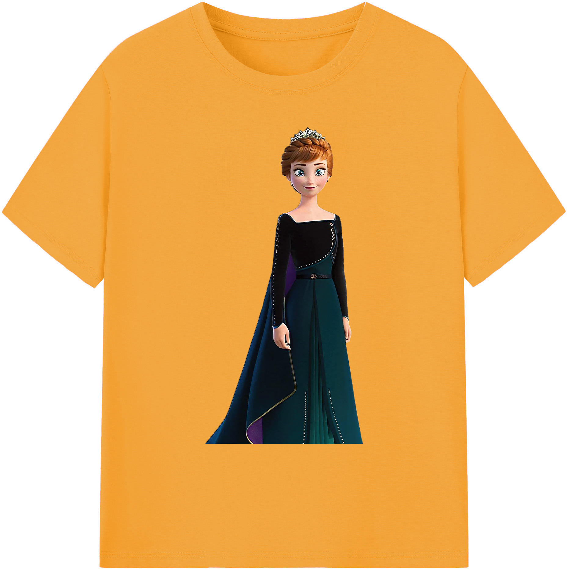 （画像用） アナと雪の女王 アンナ エルサ Frozen Anna Elsa 綿100％ メンズ半袖Tシャツ｜肌触りやわらか＆通気性