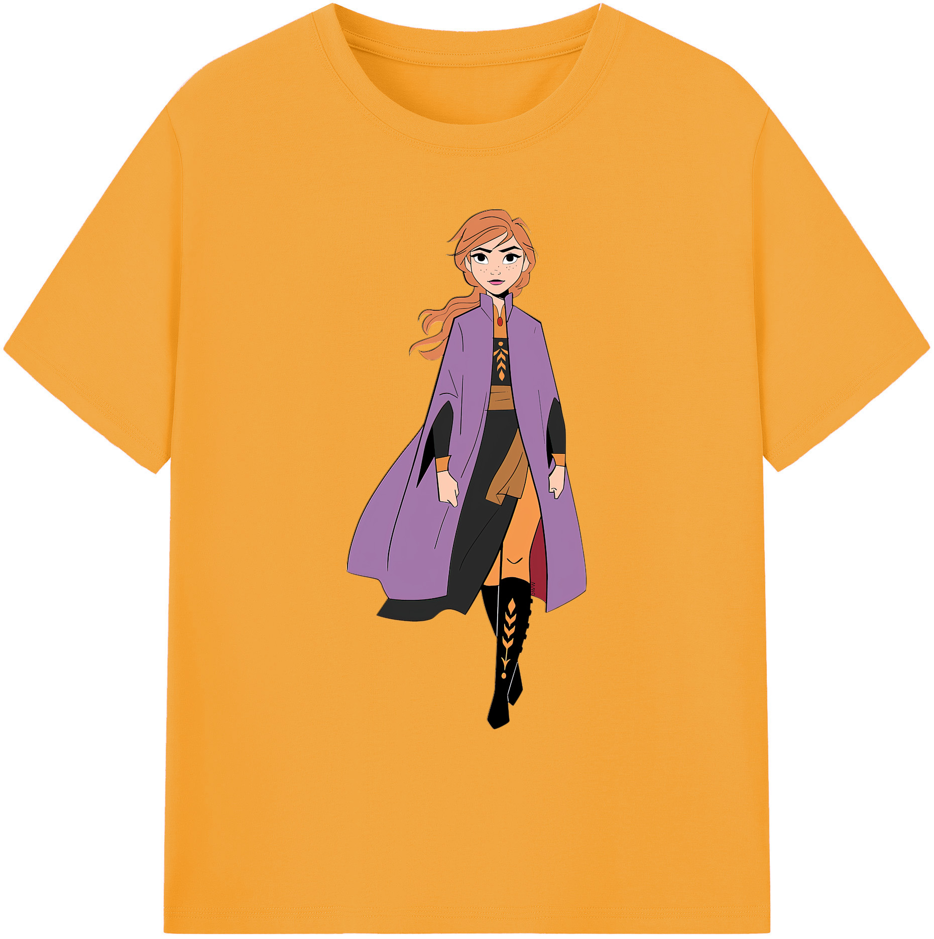 （画像用） アナと雪の女王 アンナ エルサ Frozen Anna Elsa 綿100％ メンズ半袖Tシャツ｜肌触りやわらか＆通気性