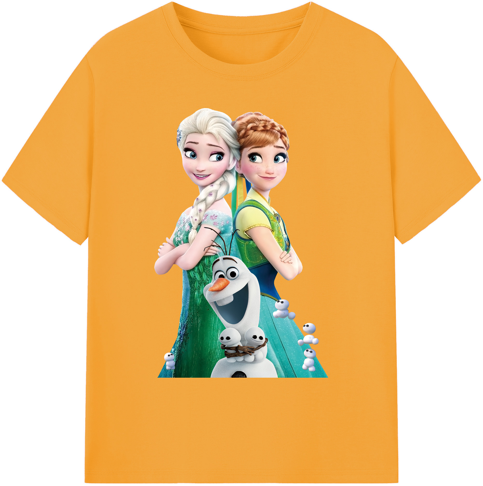 （画像用） アナと雪の女王 アンナ エルサ Frozen Anna Elsa 綿100％ メンズ半袖Tシャツ｜肌触りやわらか＆通気性