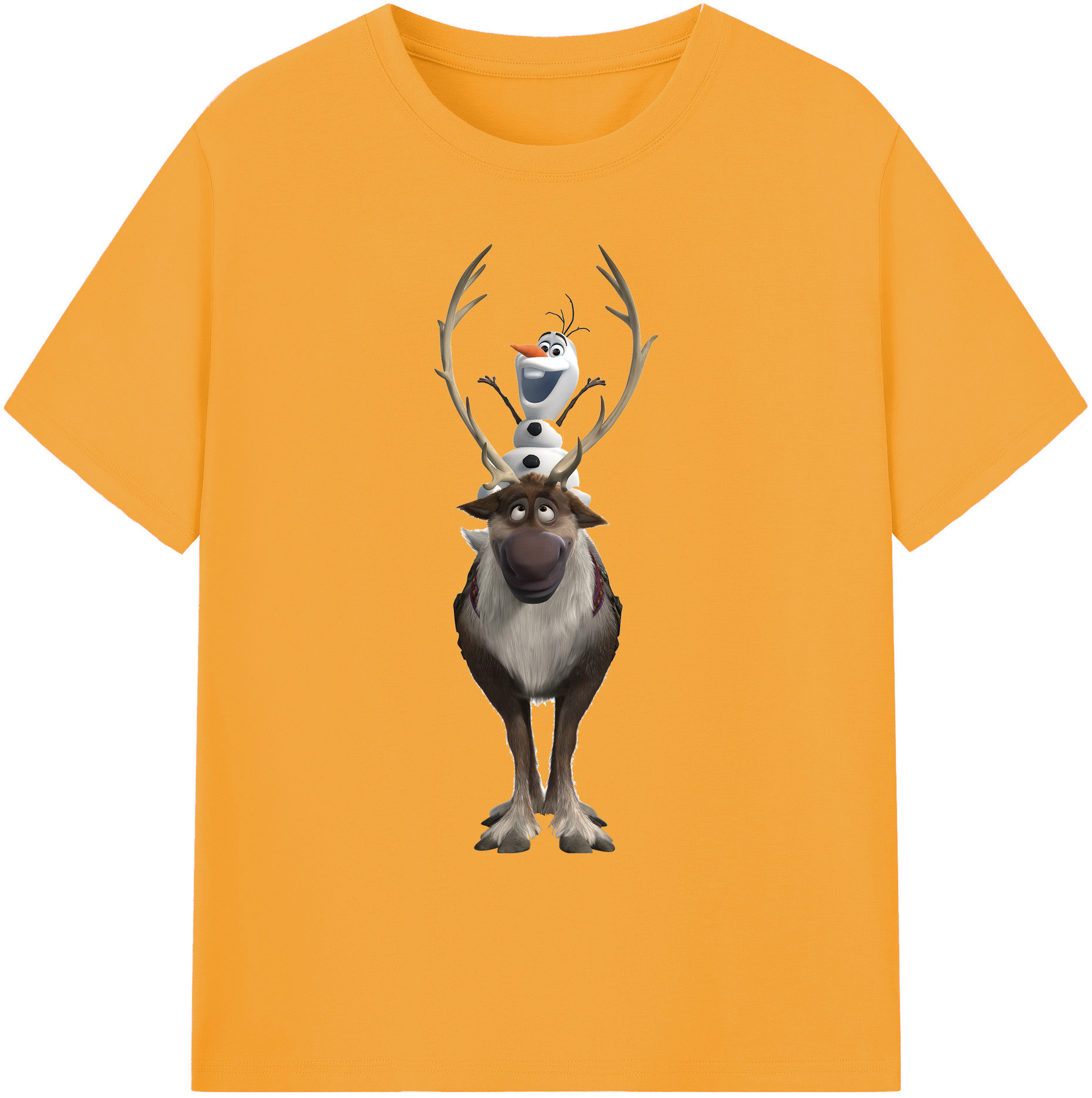 （画像用） アナと雪の女王 アンナ エルサ Frozen Anna Elsa 綿100％ メンズ半袖Tシャツ｜肌触りやわらか＆通気性