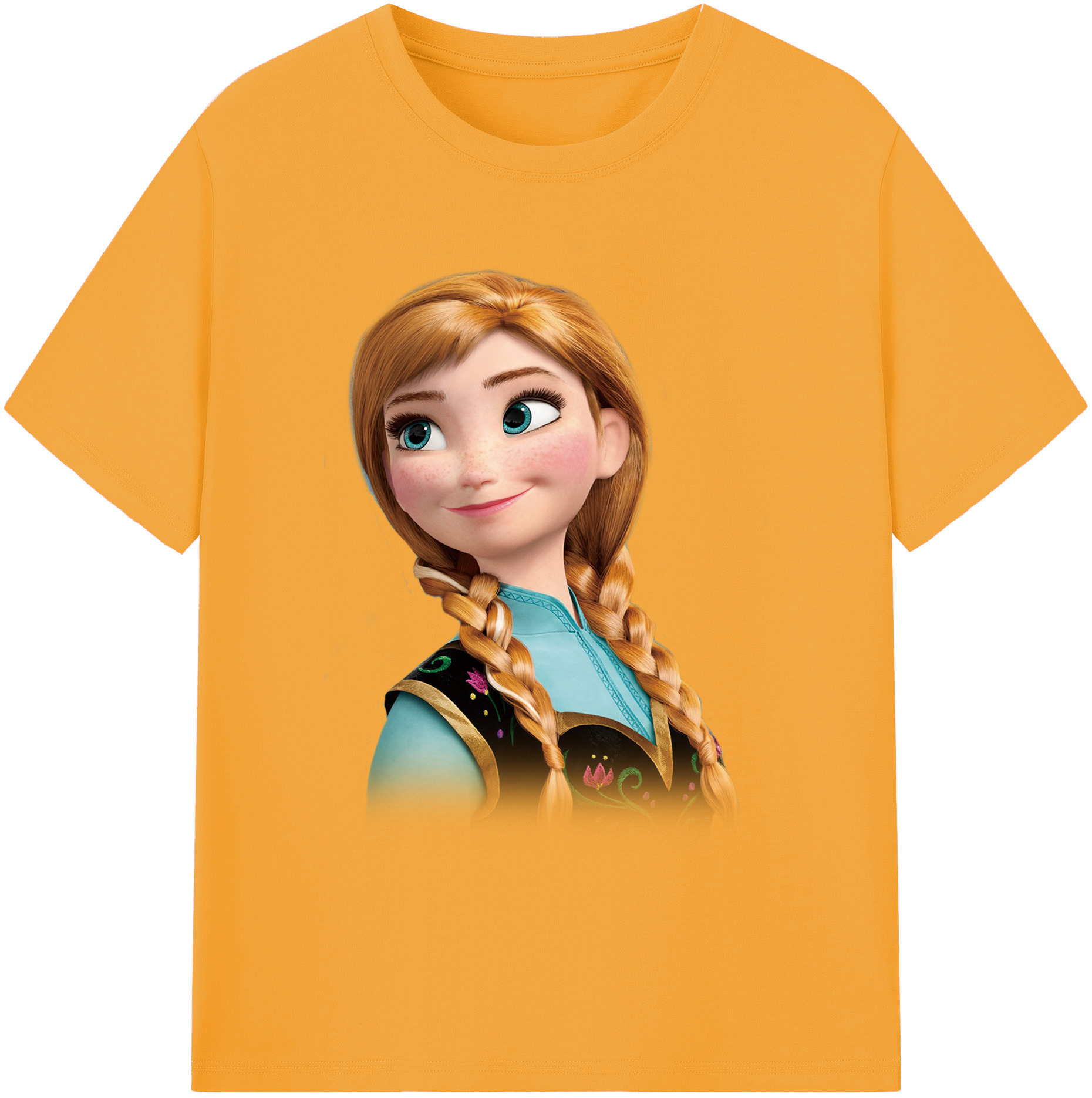 （画像用） アナと雪の女王 アンナ エルサ Frozen Anna Elsa 綿100％ メンズ半袖Tシャツ｜肌触りやわらか＆通気性