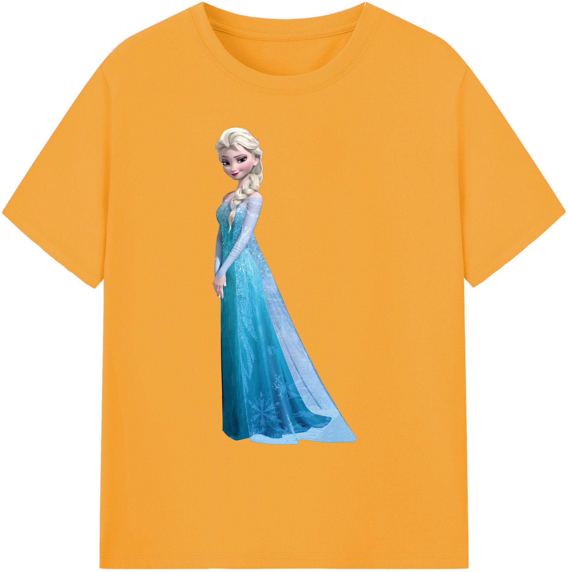 （画像用） アナと雪の女王 アンナ エルサ Frozen Anna Elsa 綿100％ メンズ半袖Tシャツ｜肌触りやわらか＆通気性
