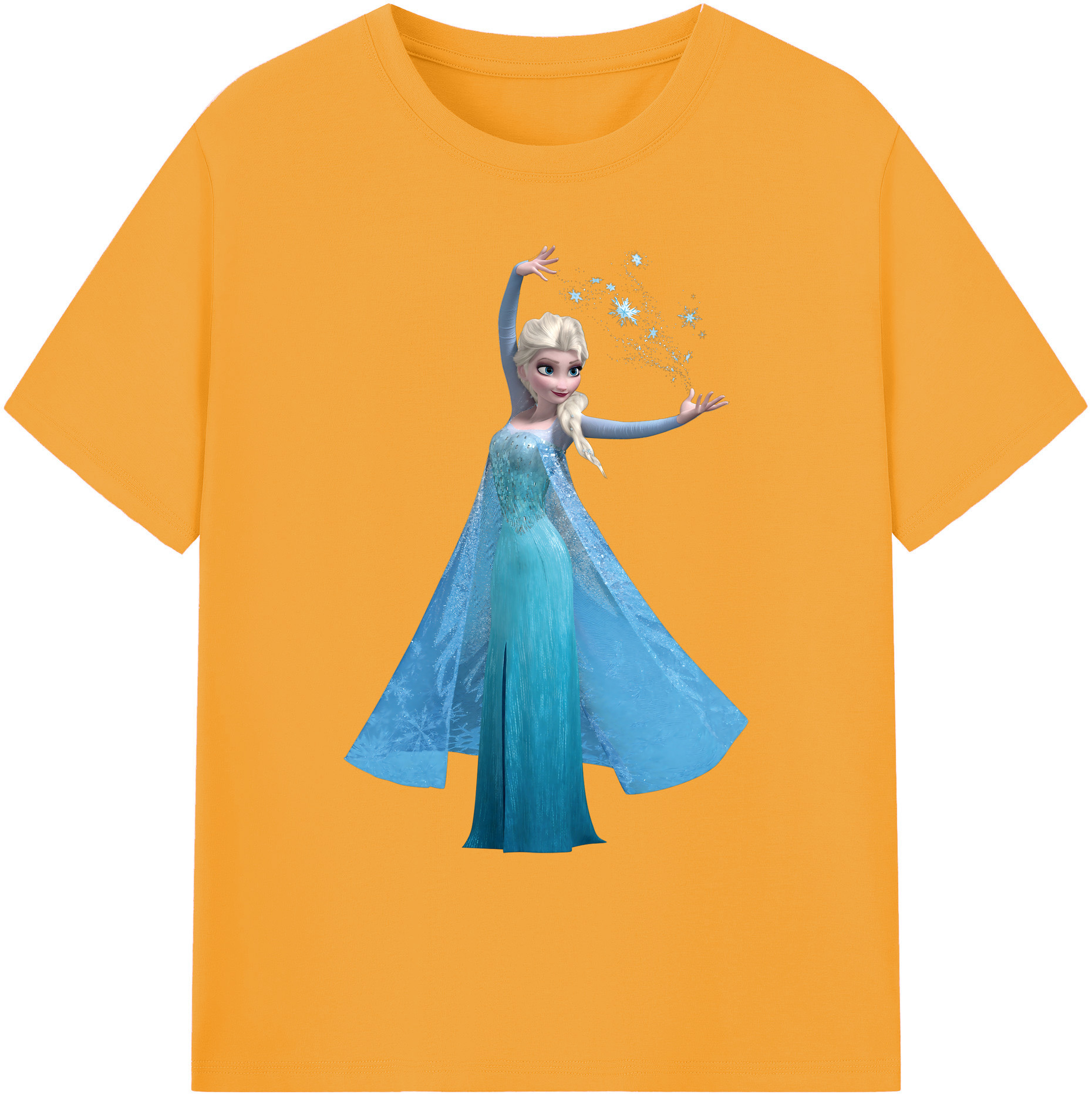 （画像用） アナと雪の女王 アンナ エルサ Frozen Anna Elsa 綿100％ メンズ半袖Tシャツ｜肌触りやわらか＆通気性