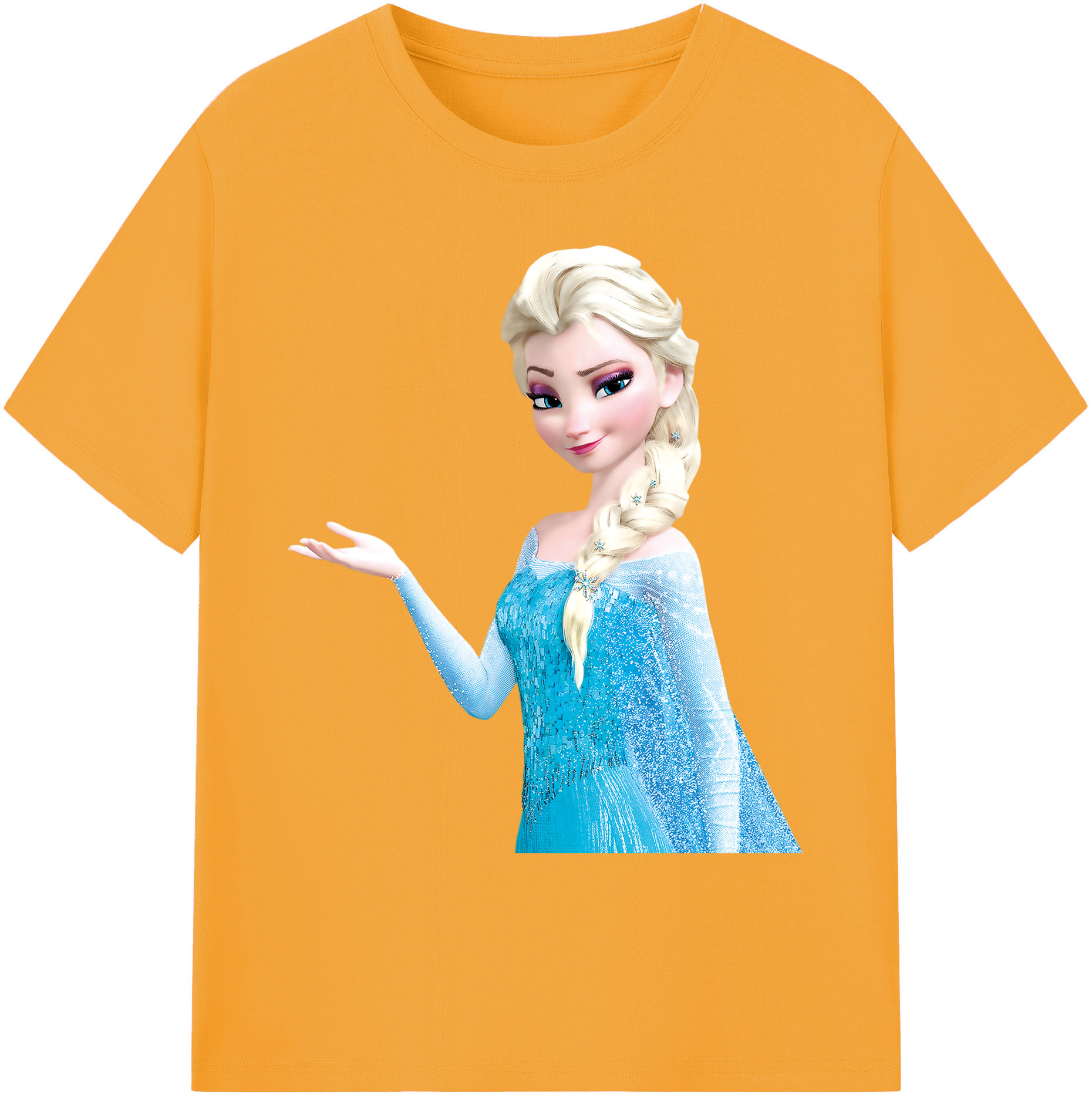 （画像用） アナと雪の女王 アンナ エルサ Frozen Anna Elsa 綿100％ メンズ半袖Tシャツ｜肌触りやわらか＆通気性