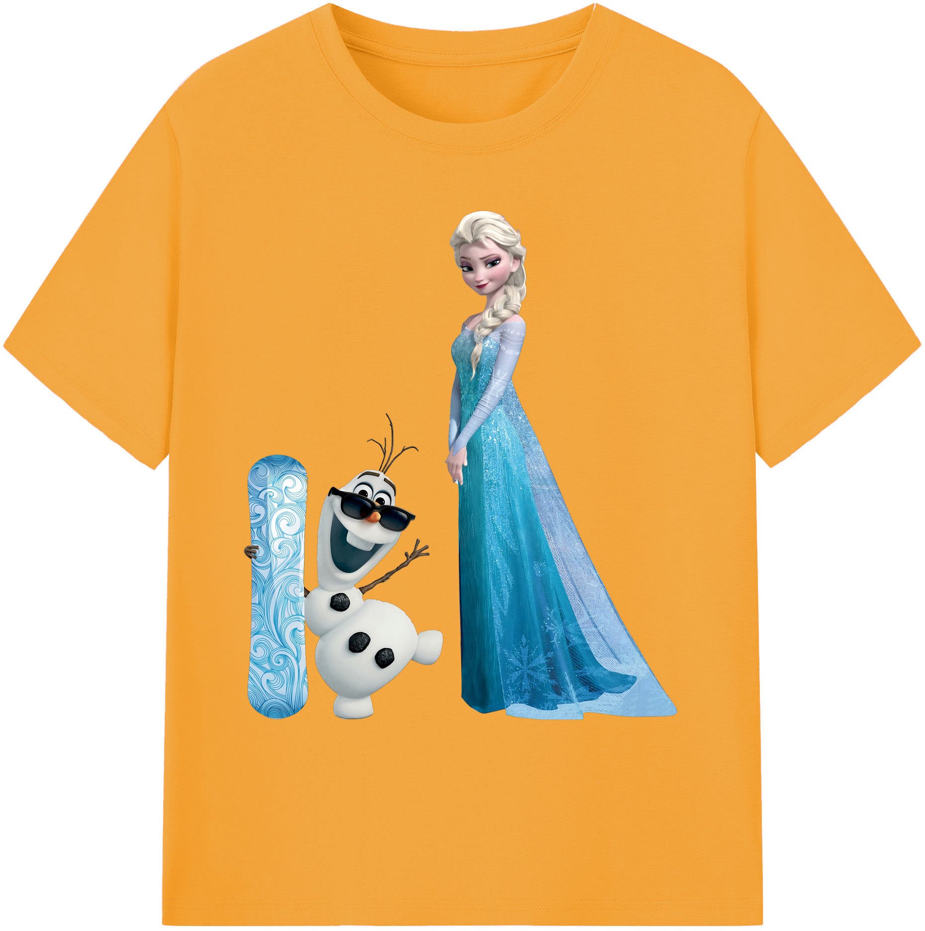 （画像用） アナと雪の女王 アンナ エルサ Frozen Anna Elsa 綿100％ メンズ半袖Tシャツ｜肌触りやわらか＆通気性