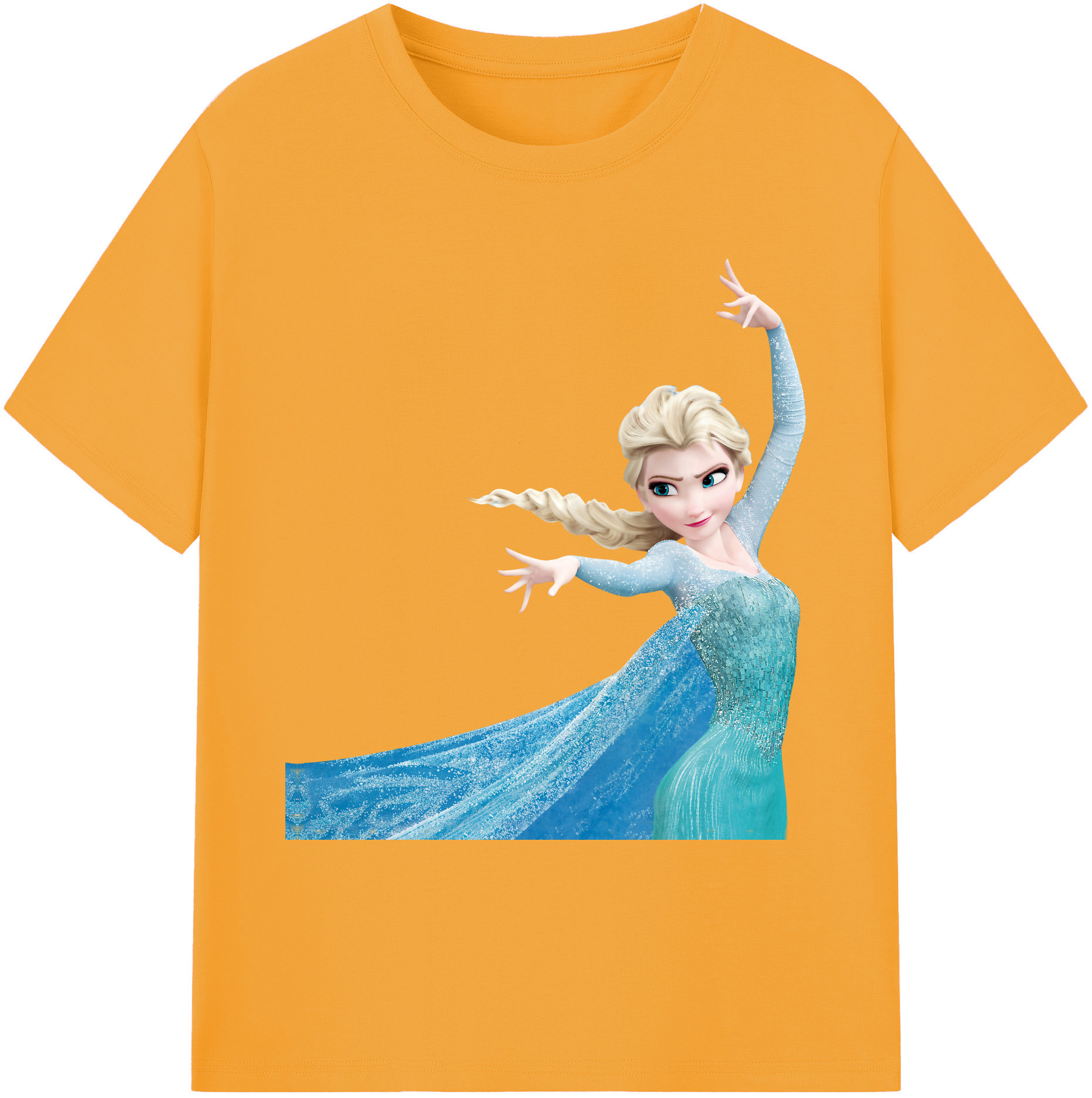 （画像用） アナと雪の女王 アンナ エルサ Frozen Anna Elsa 綿100％ メンズ半袖Tシャツ｜肌触りやわらか＆通気性
