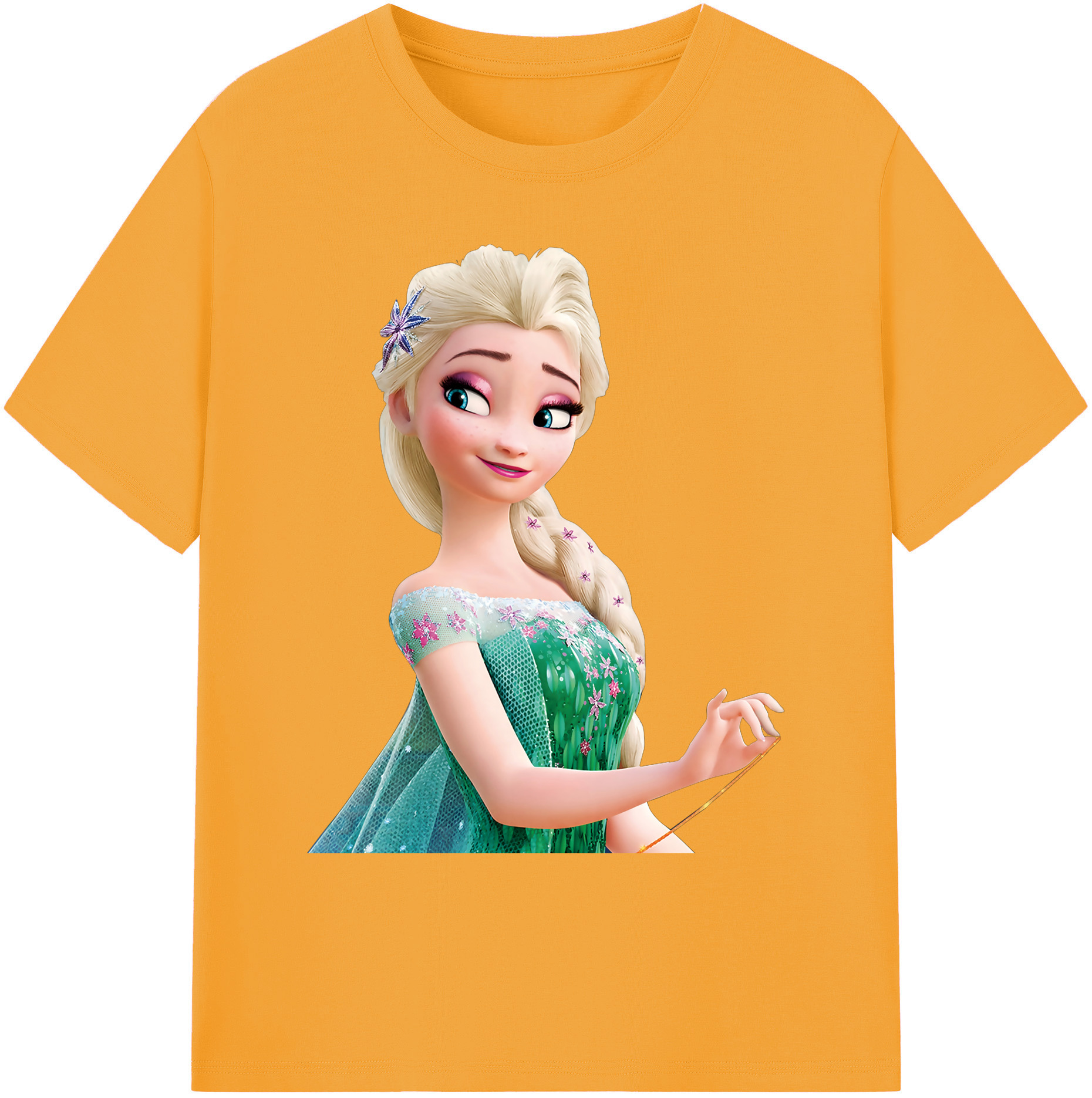 （画像用） アナと雪の女王 アンナ エルサ Frozen Anna Elsa 綿100％ メンズ半袖Tシャツ｜肌触りやわらか＆通気性