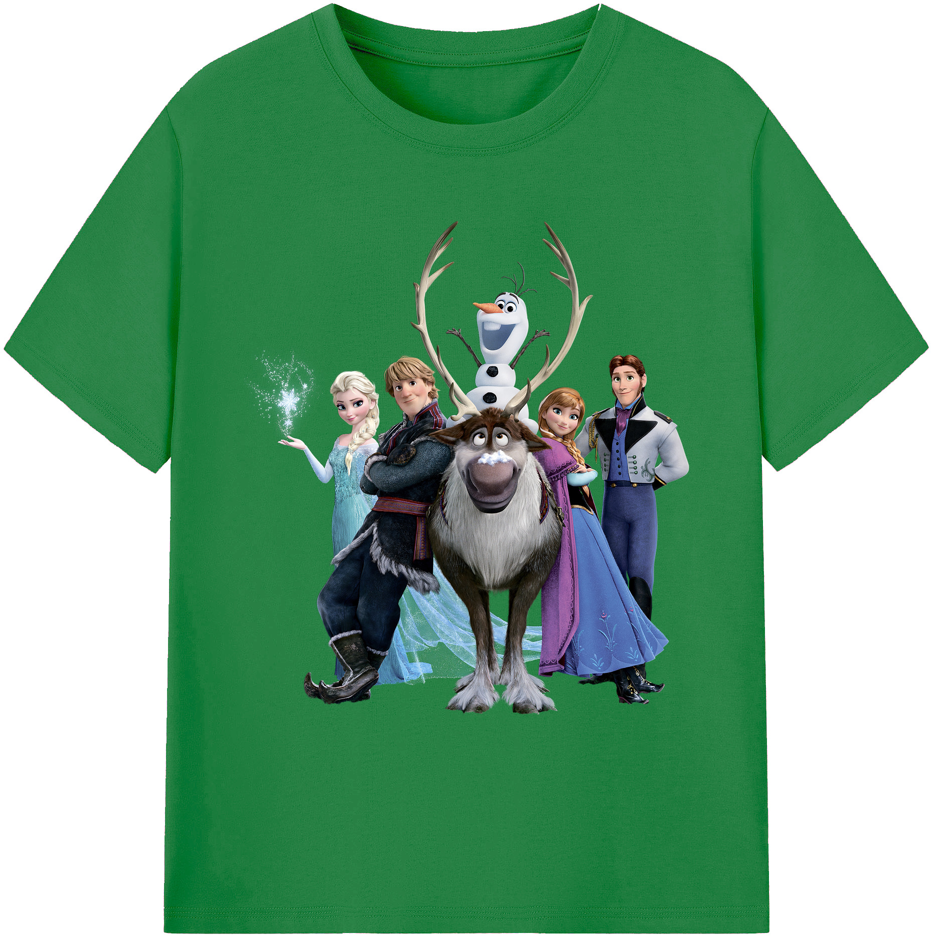 （画像用） アナと雪の女王 アンナ エルサ Frozen Anna Elsa 綿100％ メンズ半袖Tシャツ｜肌触りやわらか＆通気性