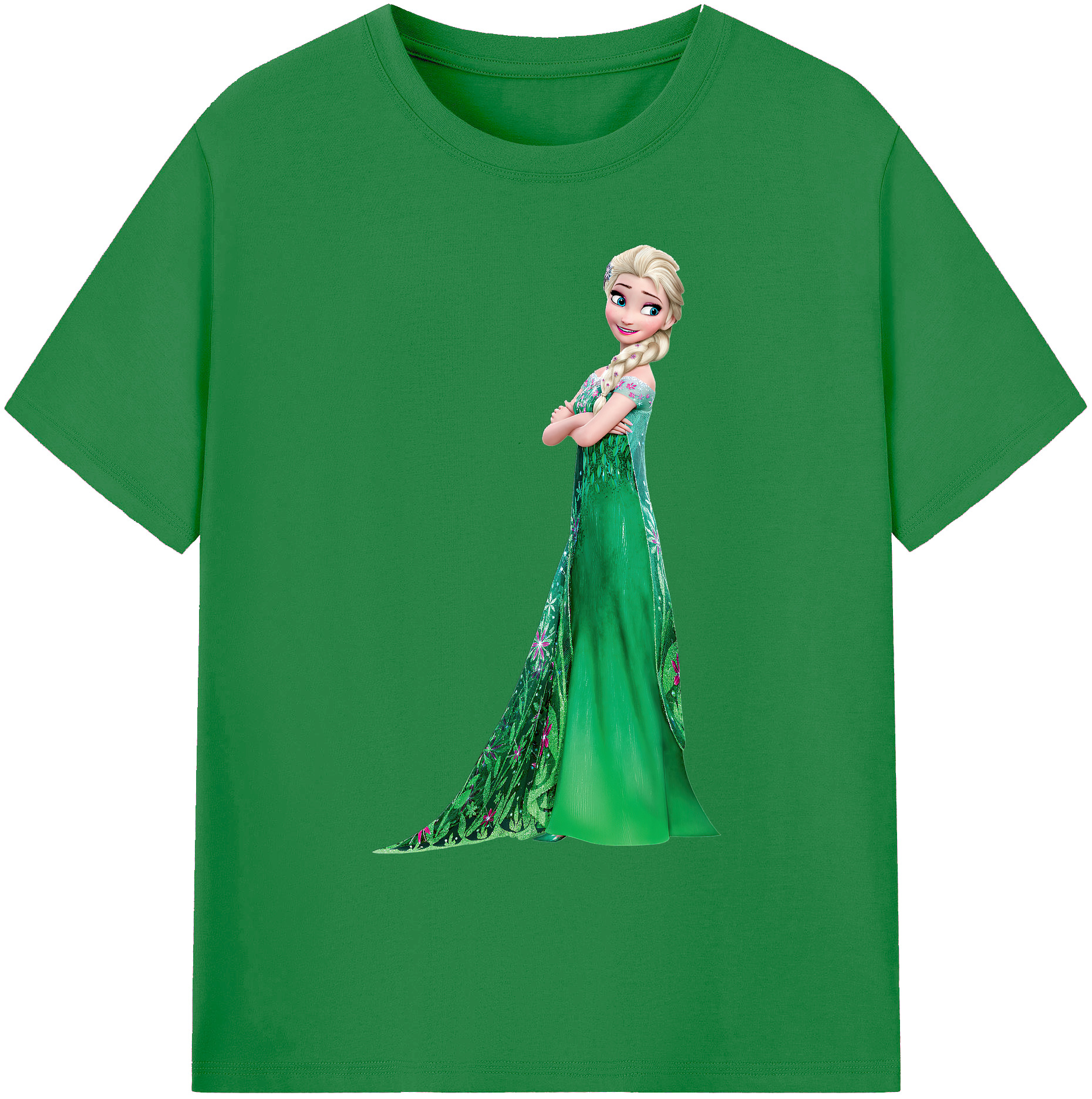 （画像用） アナと雪の女王 アンナ エルサ Frozen Anna Elsa 綿100％ メンズ半袖Tシャツ｜肌触りやわらか＆通気性