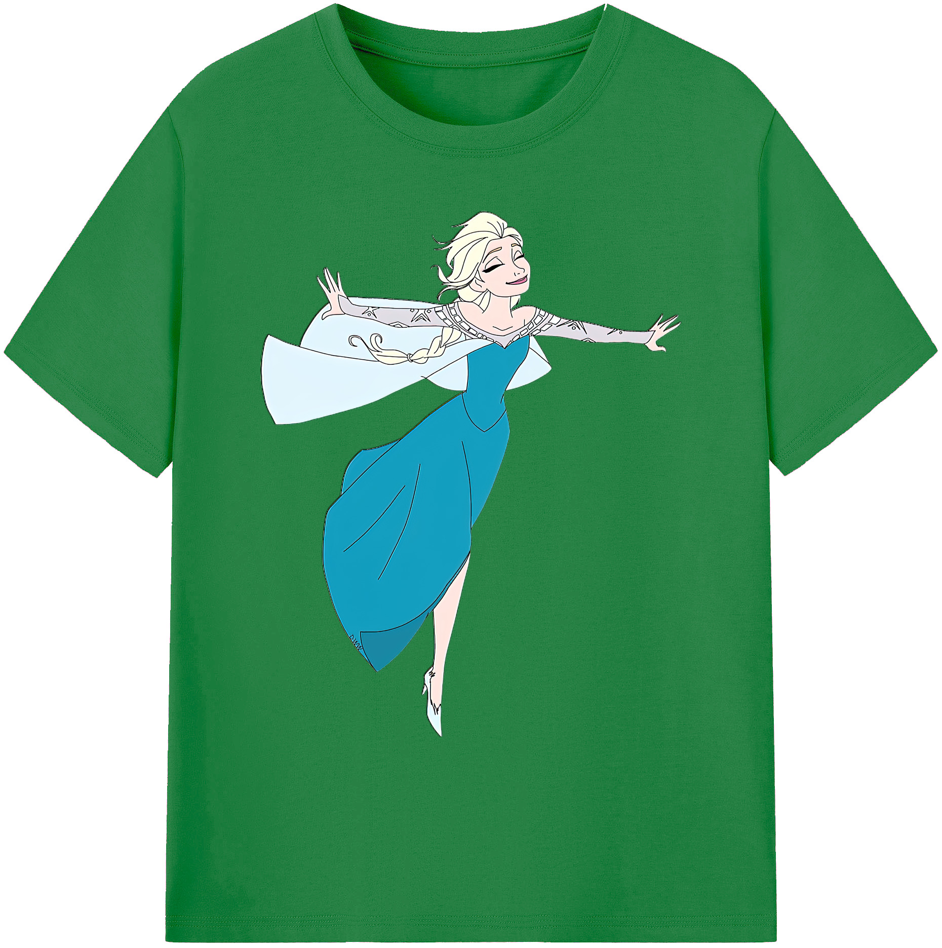 （画像用） アナと雪の女王 アンナ エルサ Frozen Anna Elsa 綿100％ メンズ半袖Tシャツ｜肌触りやわらか＆通気性