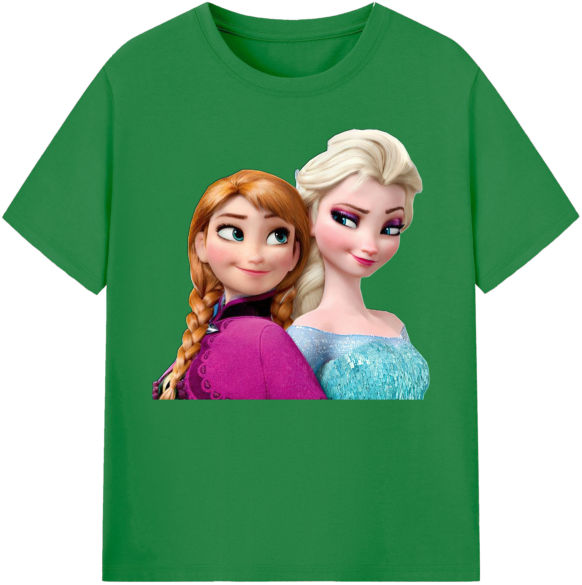 （画像用） アナと雪の女王 アンナ エルサ Frozen Anna Elsa 綿100％ メンズ半袖Tシャツ｜肌触りやわらか＆通気性