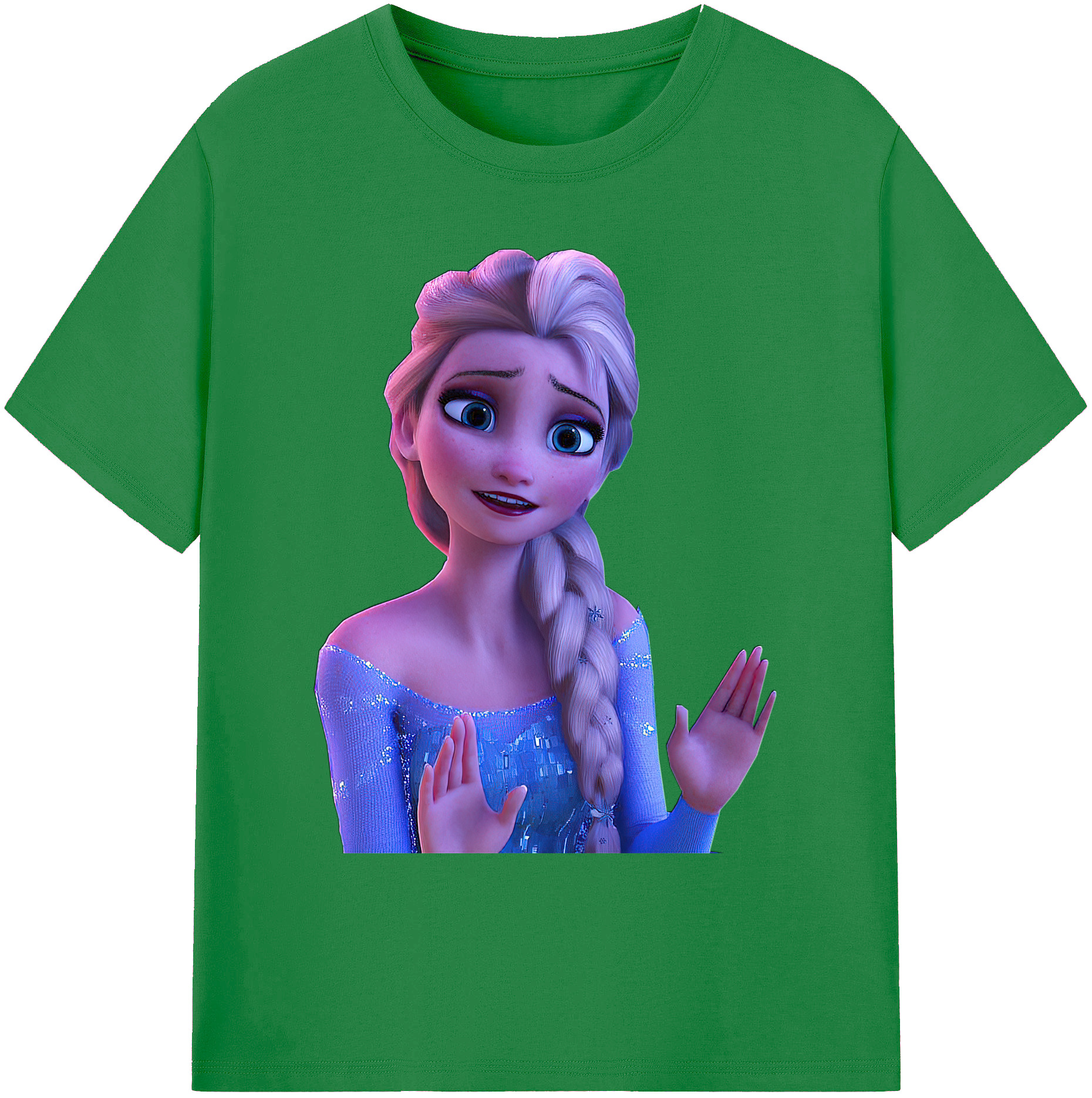 （画像用） アナと雪の女王 アンナ エルサ Frozen Anna Elsa 綿100％ メンズ半袖Tシャツ｜肌触りやわらか＆通気性