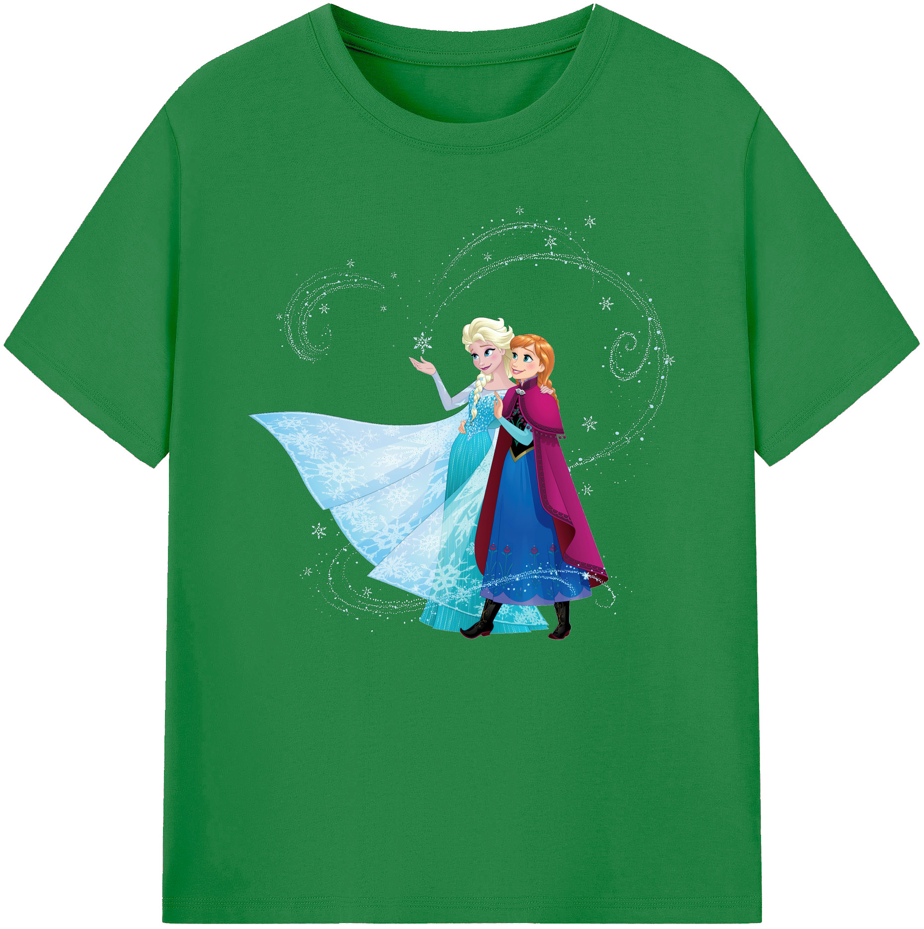 （画像用） アナと雪の女王 アンナ エルサ Frozen Anna Elsa 綿100％ メンズ半袖Tシャツ｜肌触りやわらか＆通気性