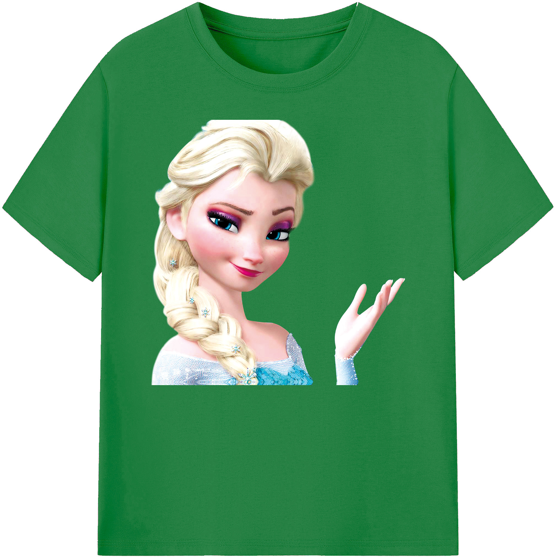 （画像用） アナと雪の女王 アンナ エルサ Frozen Anna Elsa 綿100％ メンズ半袖Tシャツ｜肌触りやわらか＆通気性