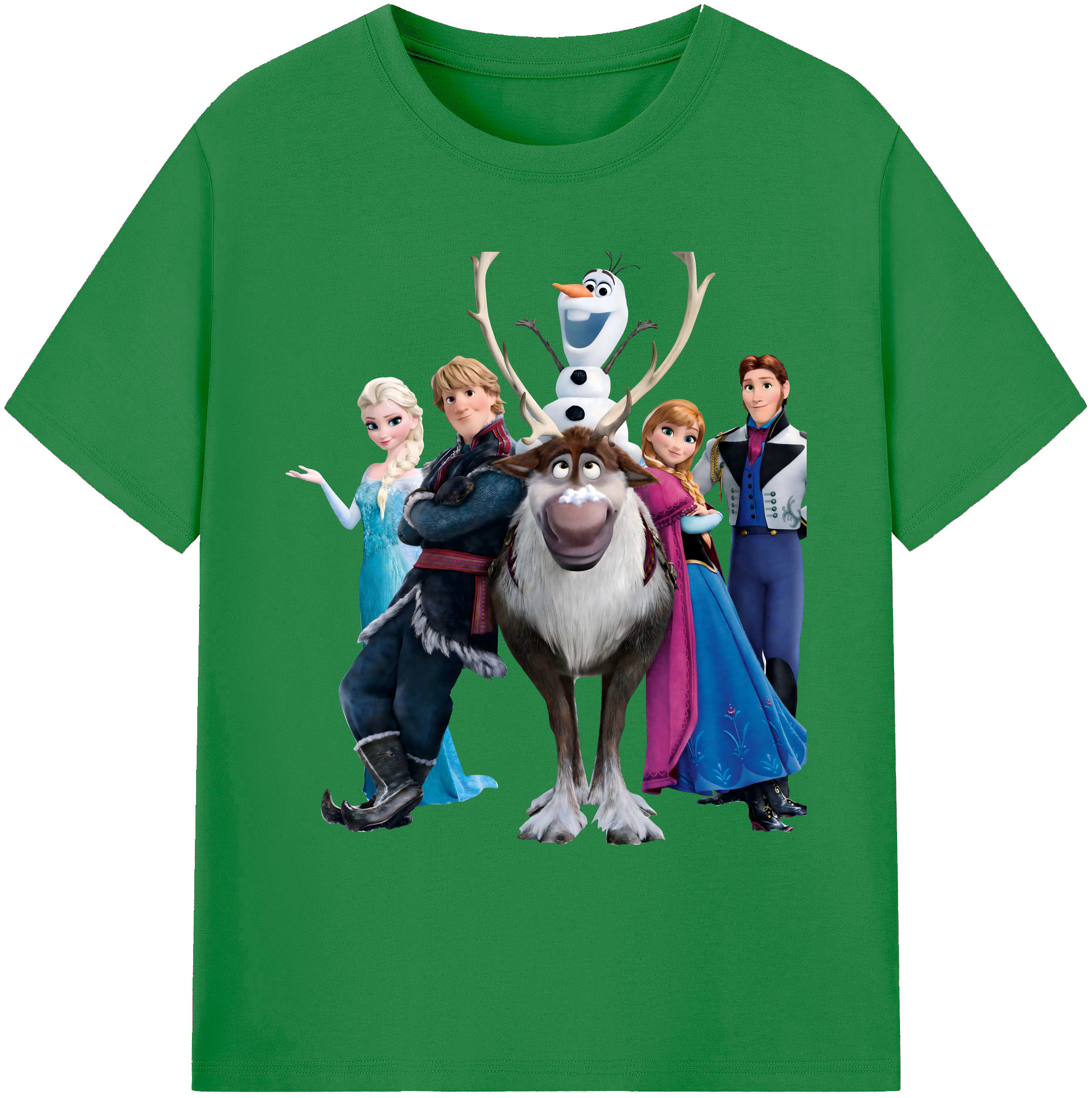 （画像用） アナと雪の女王 アンナ エルサ Frozen Anna Elsa 綿100％ メンズ半袖Tシャツ｜肌触りやわらか＆通気性