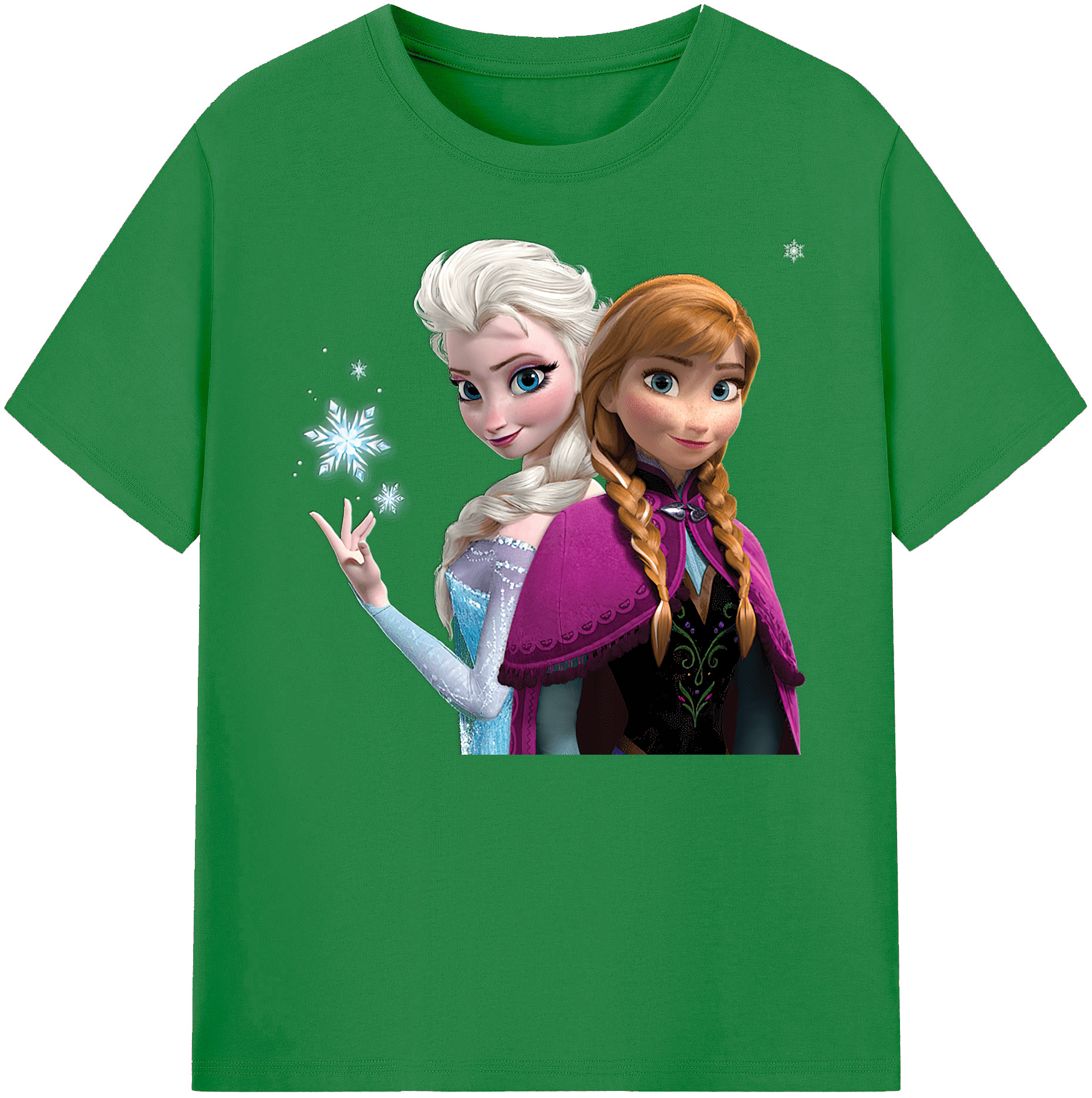 （画像用） アナと雪の女王 アンナ エルサ Frozen Anna Elsa 綿100％ メンズ半袖Tシャツ｜肌触りやわらか＆通気性