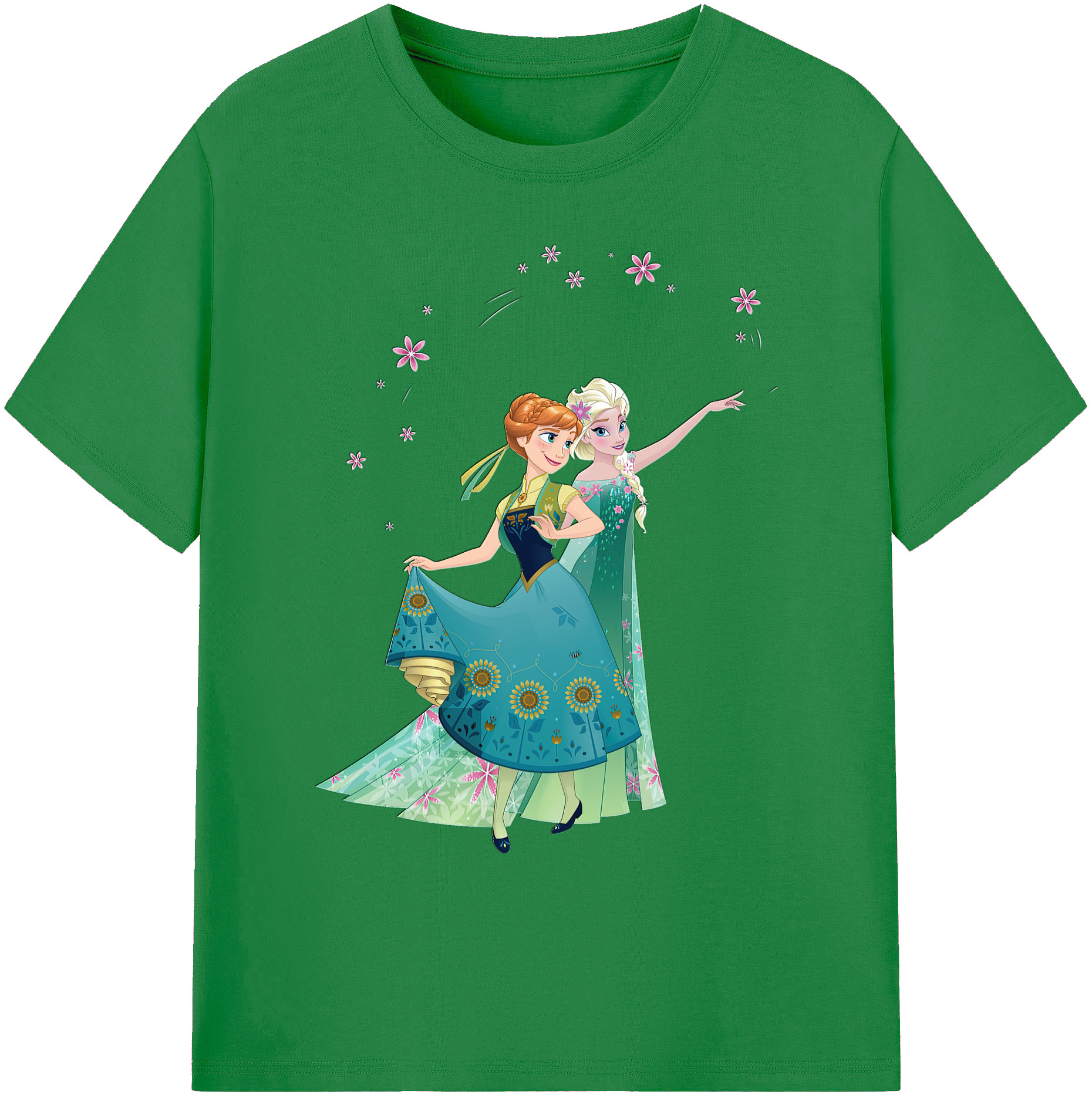 （画像用） アナと雪の女王 アンナ エルサ Frozen Anna Elsa 綿100％ メンズ半袖Tシャツ｜肌触りやわらか＆通気性