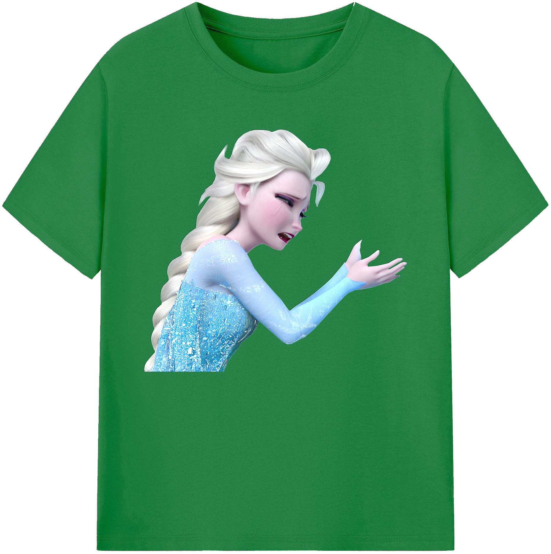 （画像用） アナと雪の女王 アンナ エルサ Frozen Anna Elsa 綿100％ メンズ半袖Tシャツ｜肌触りやわらか＆通気性