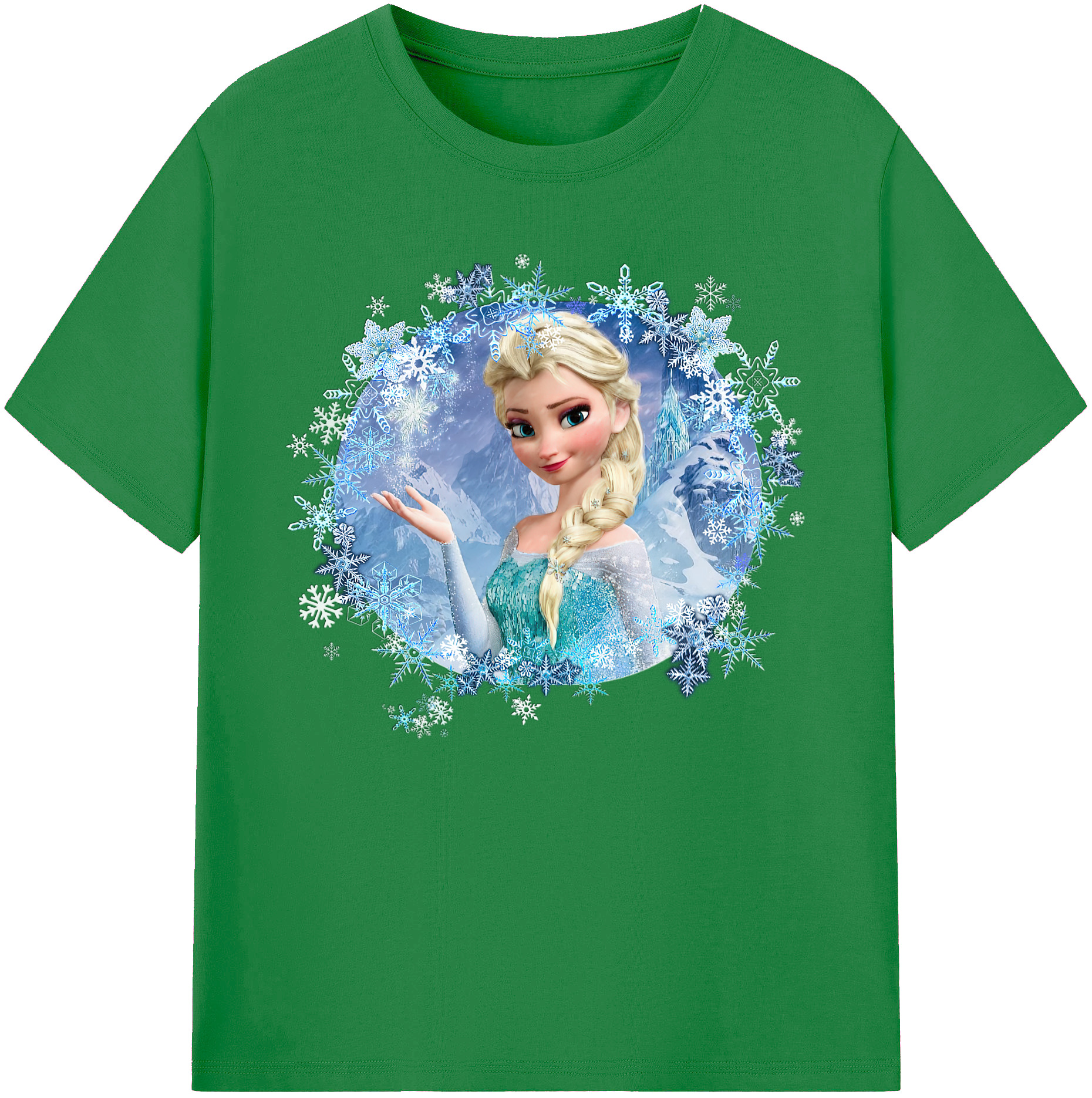 （画像用） アナと雪の女王 アンナ エルサ Frozen Anna Elsa 綿100％ メンズ半袖Tシャツ｜肌触りやわらか＆通気性