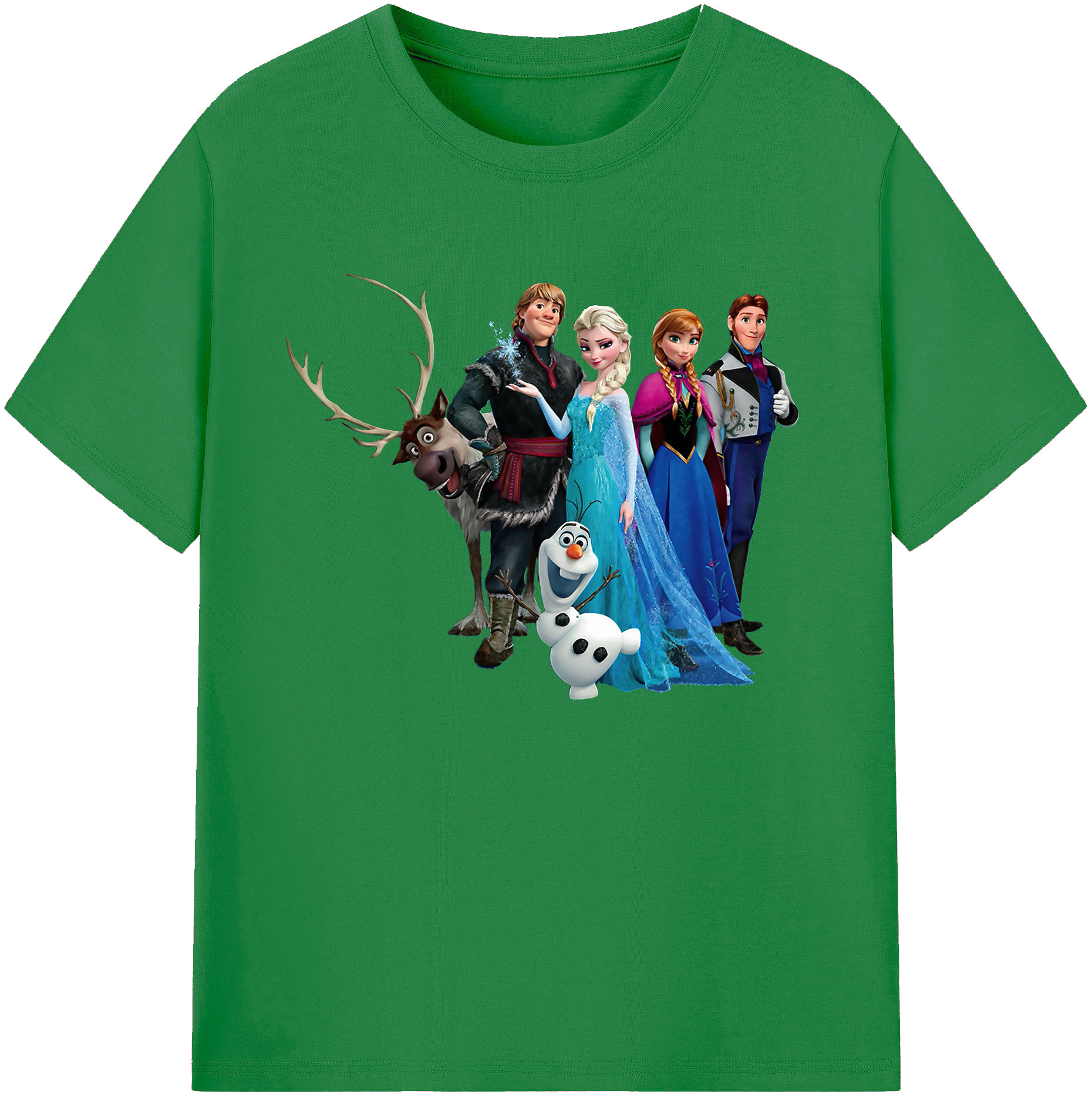 （画像用） アナと雪の女王 アンナ エルサ Frozen Anna Elsa 綿100％ メンズ半袖Tシャツ｜肌触りやわらか＆通気性