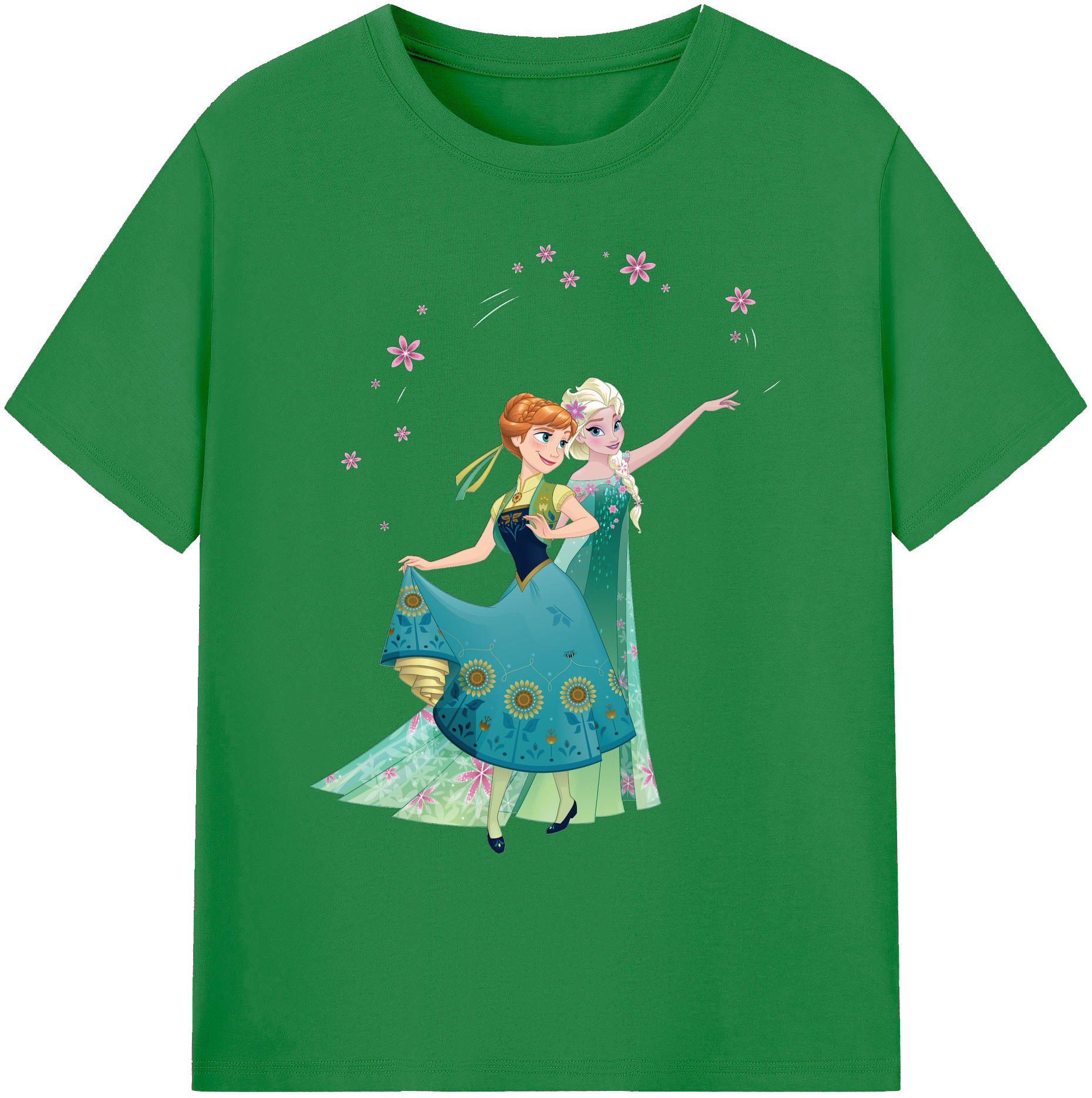 （画像用） アナと雪の女王 アンナ エルサ Frozen Anna Elsa 綿100％ メンズ半袖Tシャツ｜肌触りやわらか＆通気性