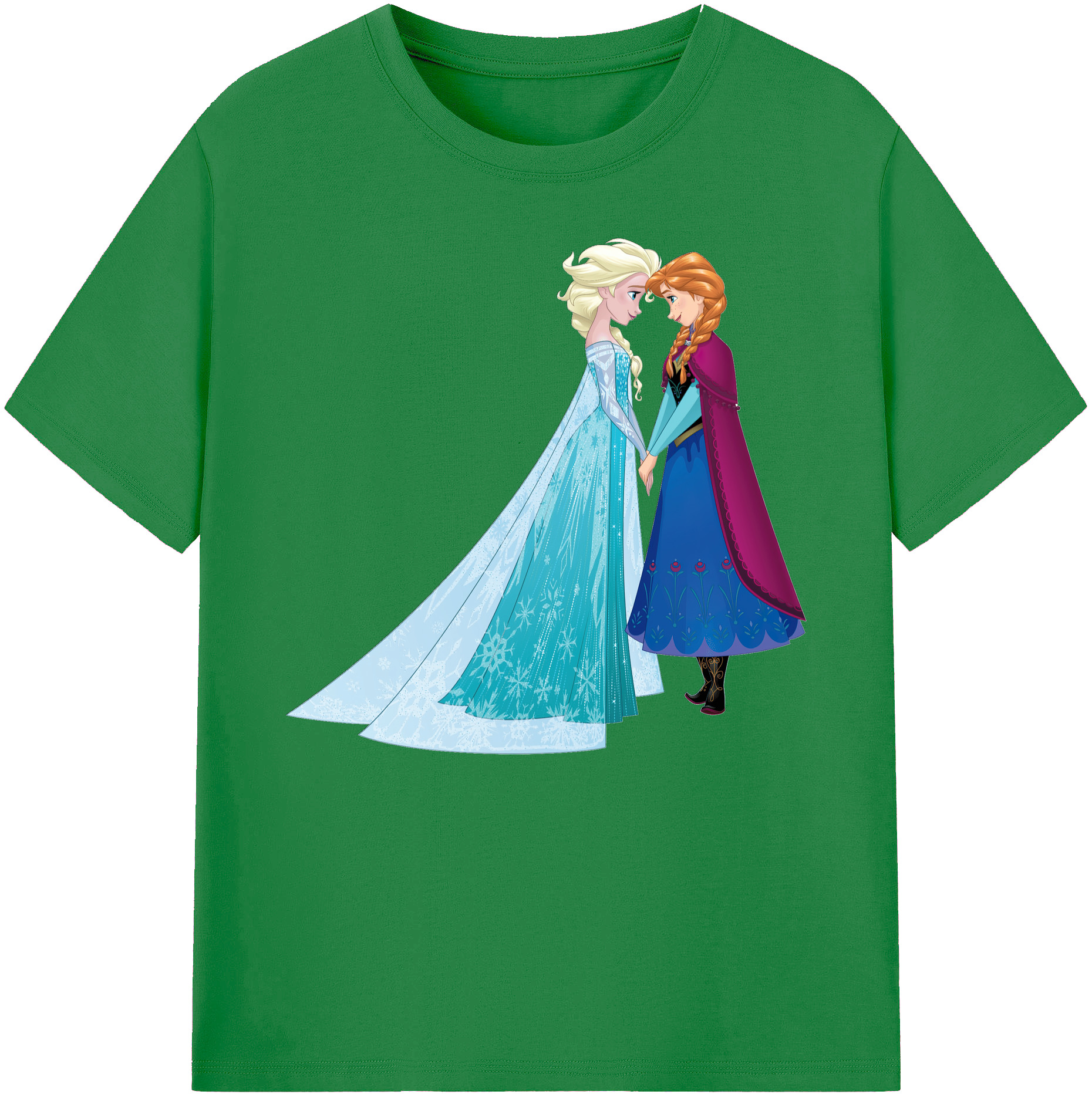 （画像用） アナと雪の女王 アンナ エルサ Frozen Anna Elsa 綿100％ メンズ半袖Tシャツ｜肌触りやわらか＆通気性