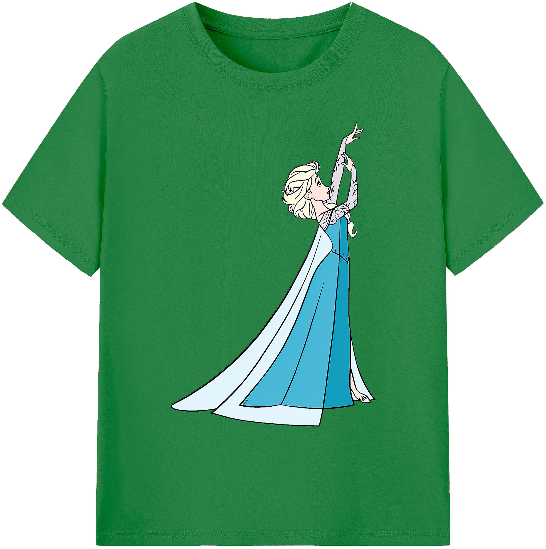 （画像用） アナと雪の女王 アンナ エルサ Frozen Anna Elsa 綿100％ メンズ半袖Tシャツ｜肌触りやわらか＆通気性